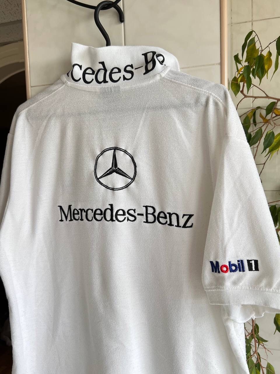 Mercedes-Benz × Vintage Mercedes Benz vintage polos tee 90s Size US XL / EU 56 / 4 - 2 Thumbnail