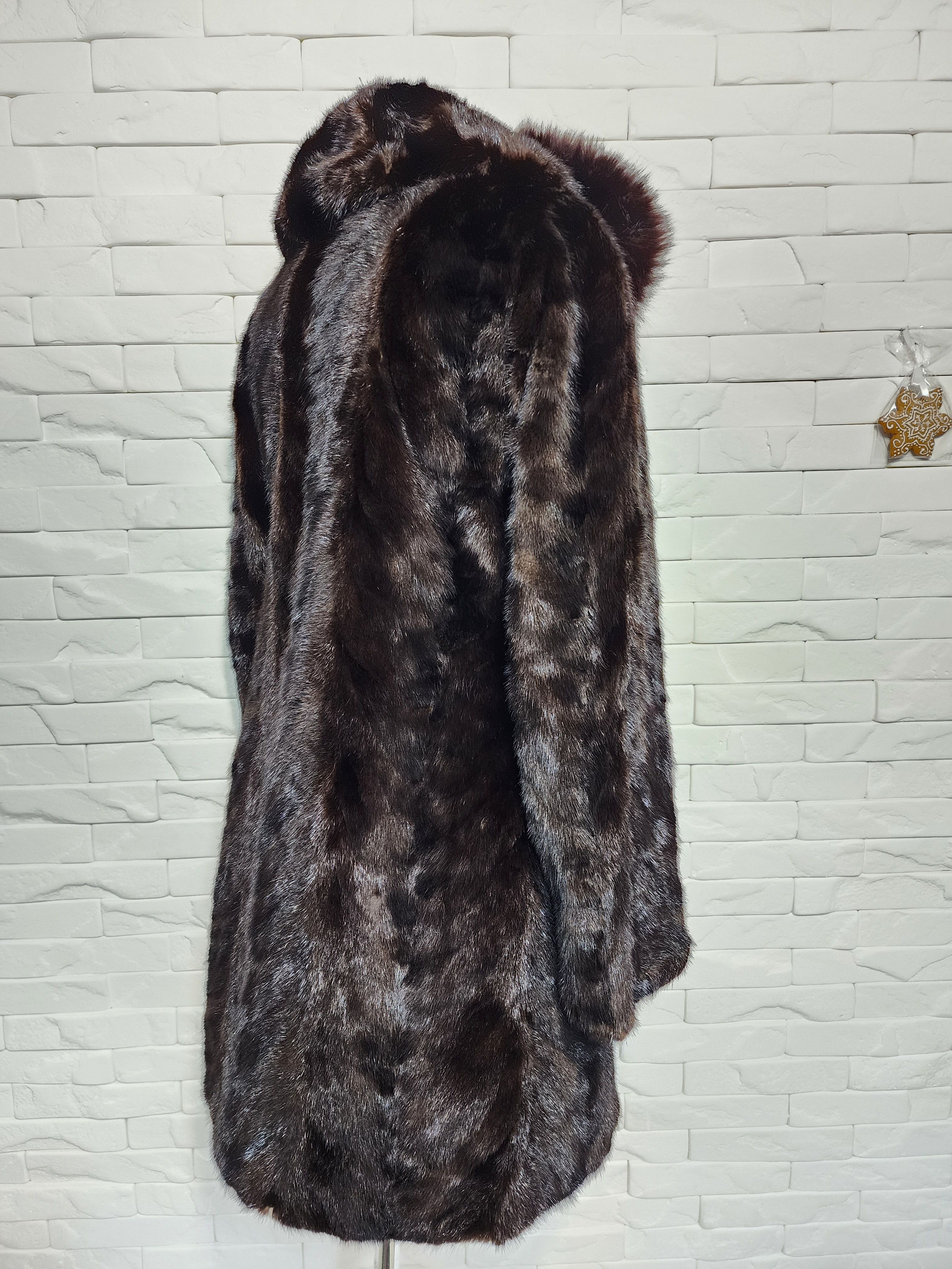 Furla Brown Mink Fur Hooded Coat - Women's Luxury Outerwear Size S / US 4 / IT 40 - 5 Thumbnail
