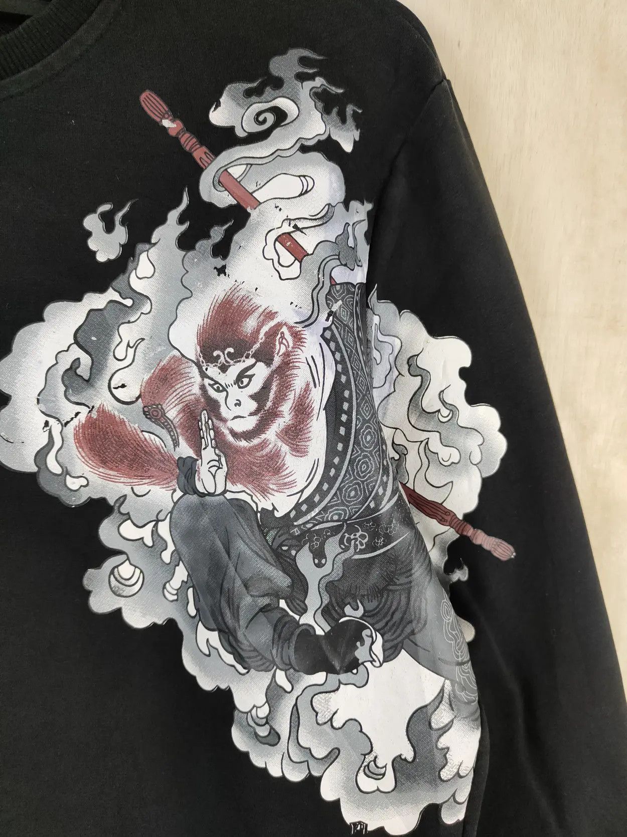 Japanese Brand O.Slangclaa monkey magic Black Sweatshirts #S2623 Size US M / EU 48-50 / 2 - 11 Thumbnail