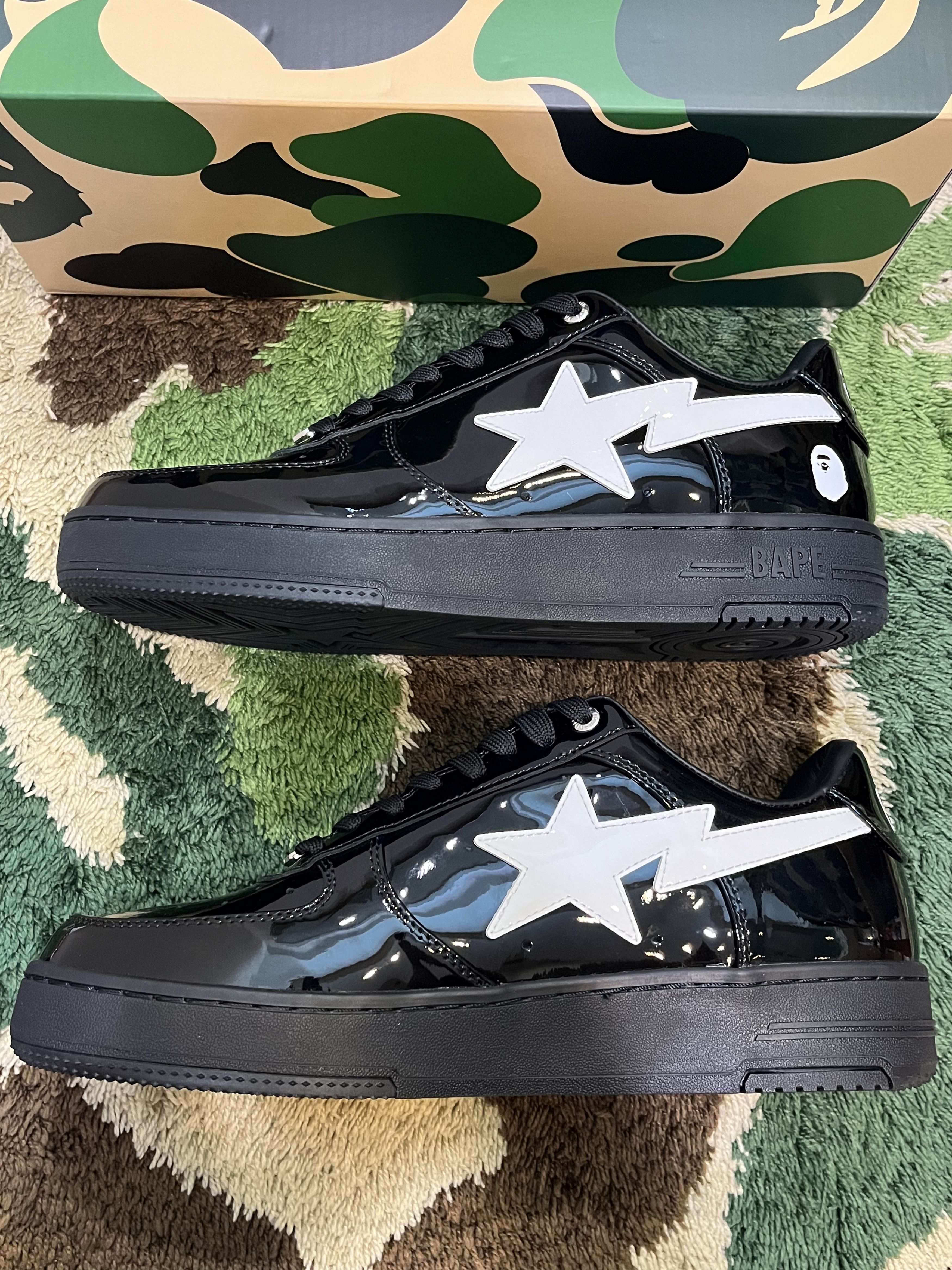 Bape BAPE PATENT LEATHER BAPE STA BLACK Size US 11 / EU 44 - 4 Thumbnail