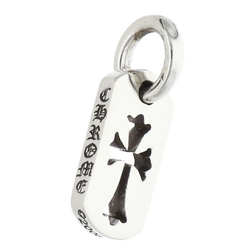 Chrome Hearts Chrome Hearts Silver Cross Dog Tag Necklace Size ONE SIZE - 3 Thumbnail