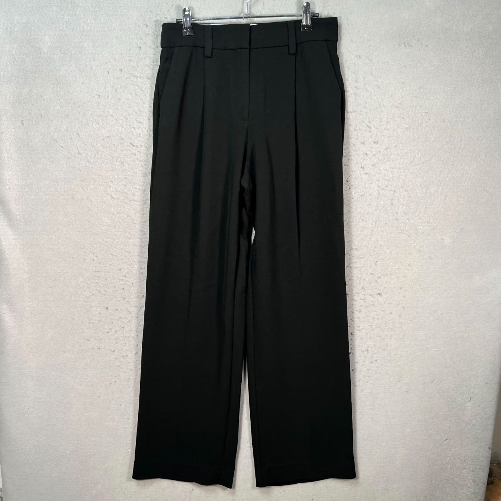 Reformation Reformation Womens Dress Pants Black High-Waisted Wide-Leg 4 Size 27" / US 4 / IT 40 - 2 Thumbnail