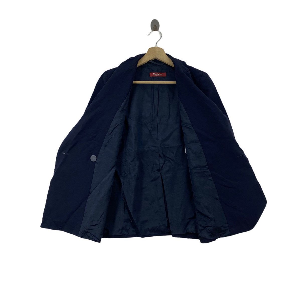 Other MAX MARA STUDIO Italy Designer Navy Coat Blazer Size US XS / EU 42 / 0 - 4 Thumbnail