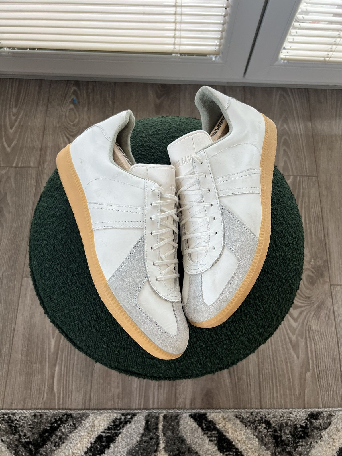 Vintage ‼️VINTAGE ARCHIVAL BW SPORT GAT LEATHERS ARMY TRAINERS SHOES‼️ Size US 12.5 / EU 45-46 - 3 Thumbnail