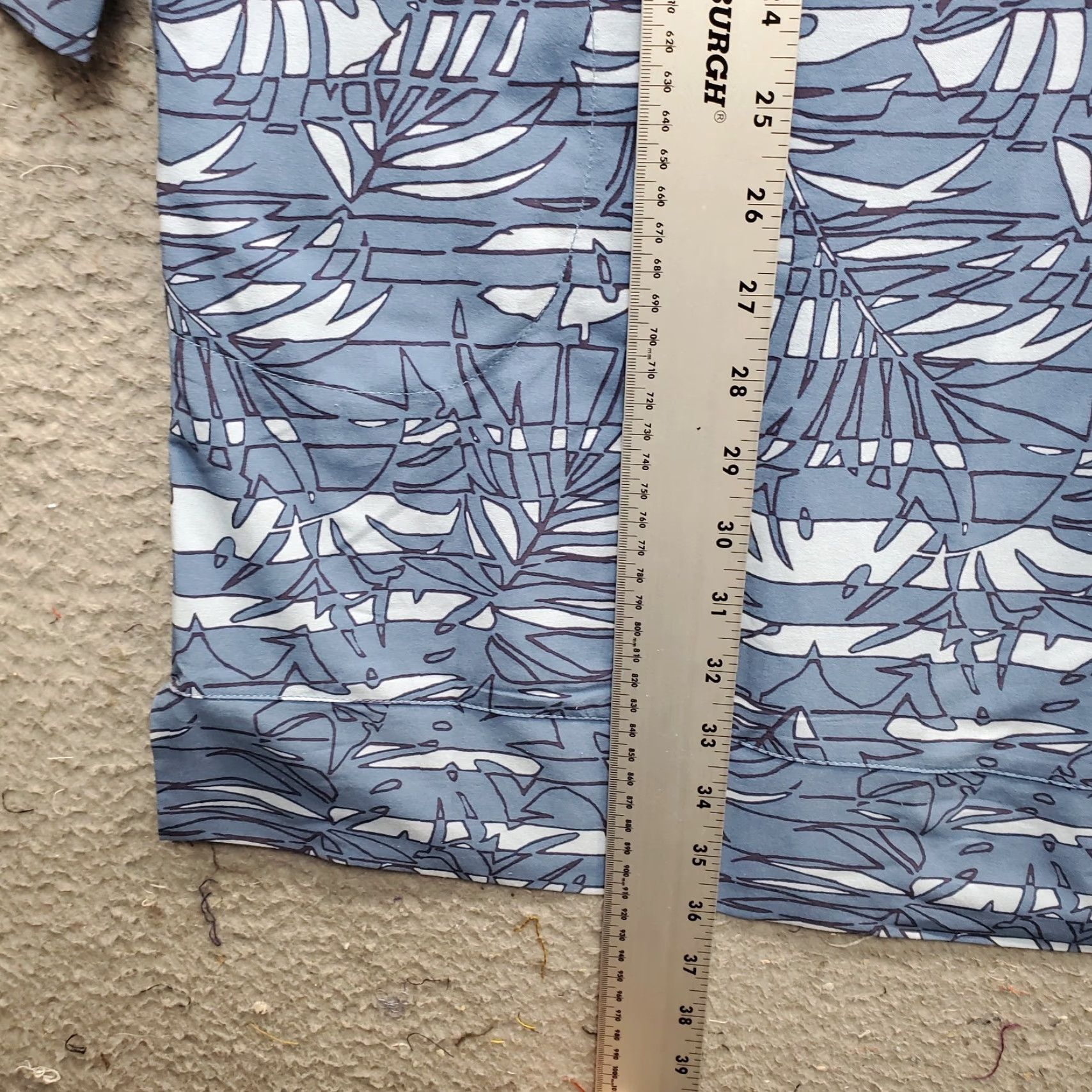 Vintage L.L. Bean Tunic Dress Womens Large Multi Tropical Leaf V Neck Side Slit Midi Dress Size L / US 10 / IT 46 - 3 Thumbnail