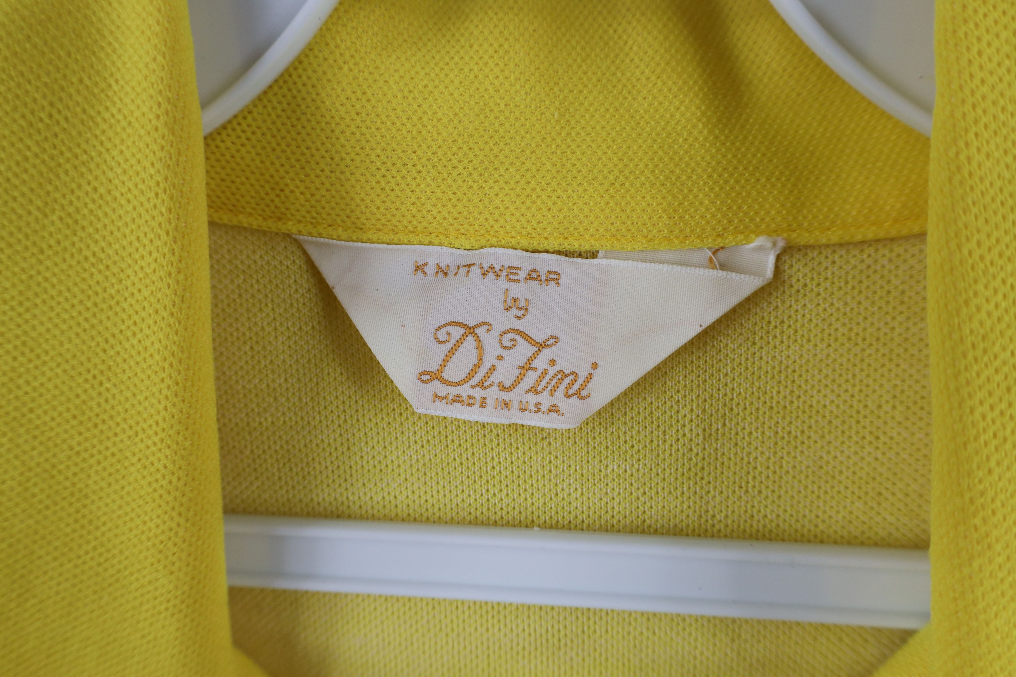 Vintage Vintage 60s 70s Streetwear Collared Pocket Polo Yellow USA Size US L / EU 52-54 / 3 - 9 Thumbnail