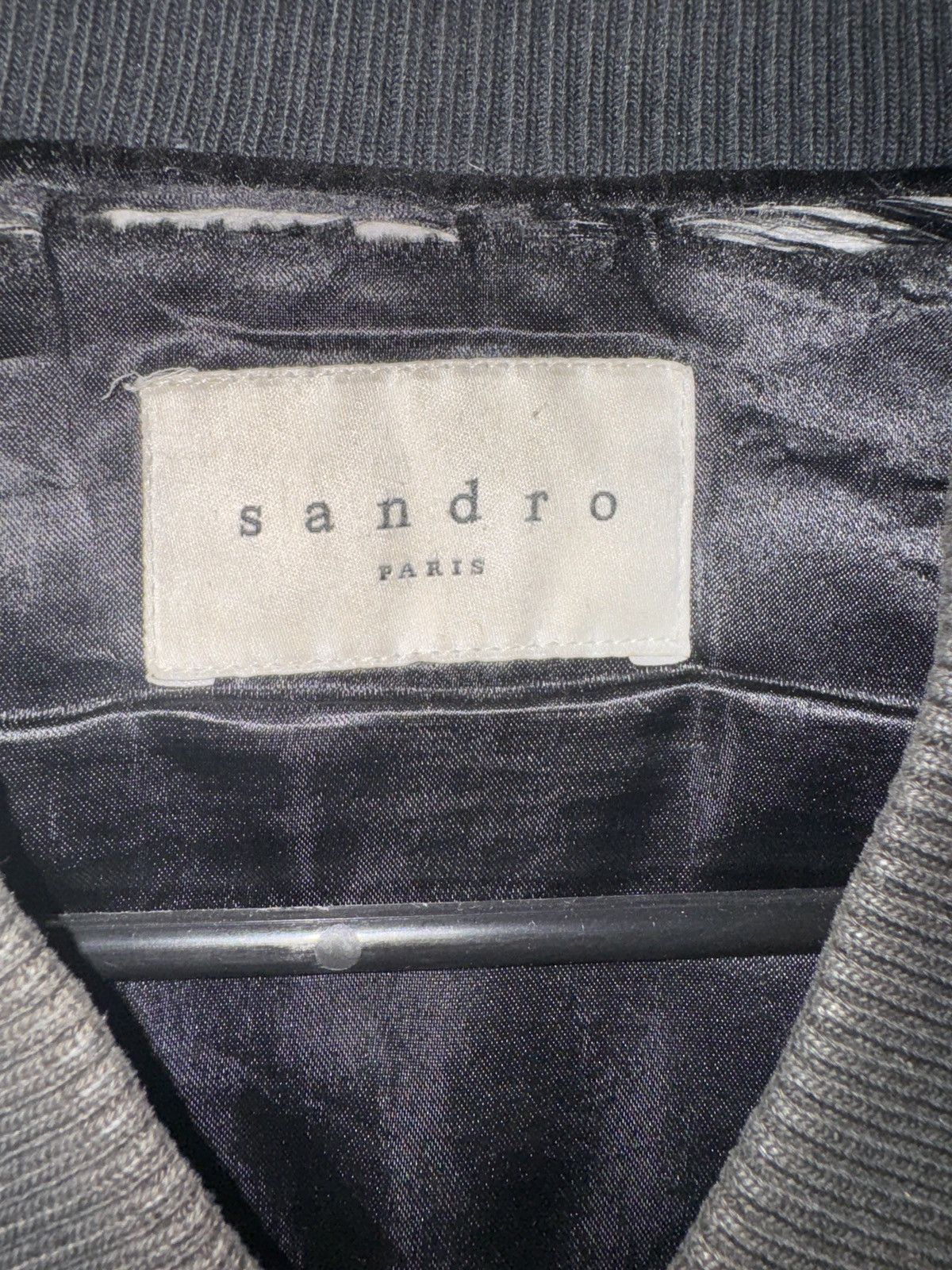 Sandro Sandro Bomber Jacket - Navy Wool Varsity Size US L / EU 52-54 / 3 - 3 Thumbnail
