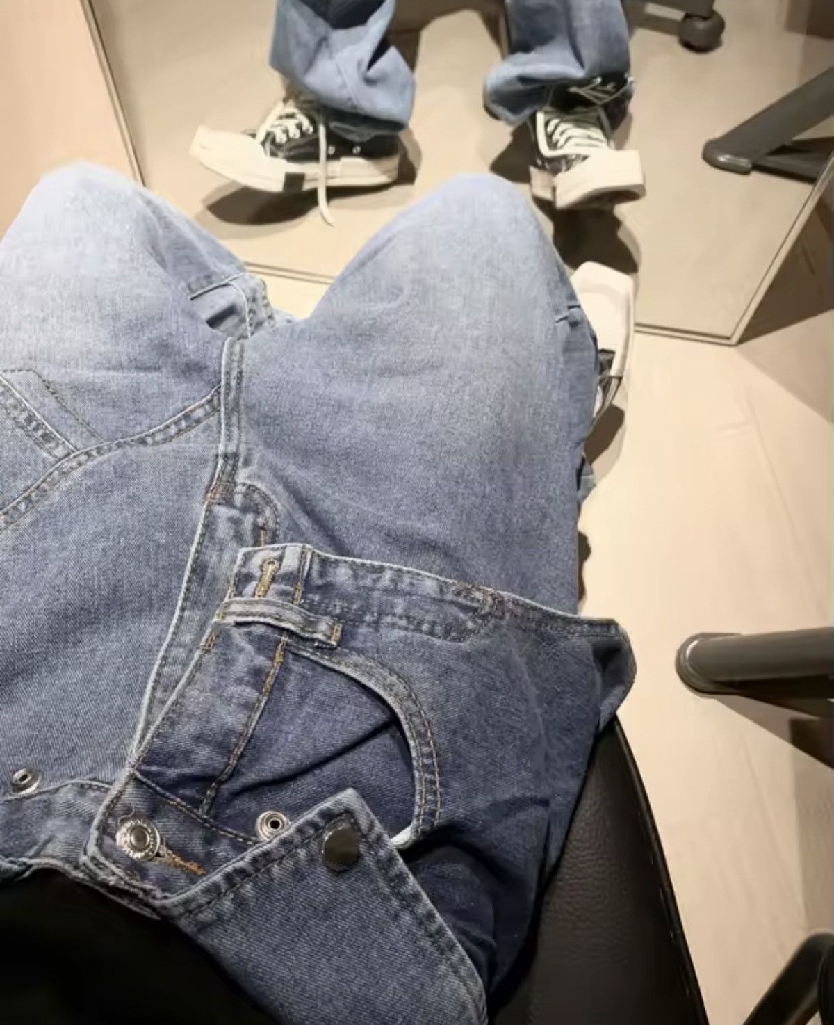 Vintage FAKE Two Piece Jeans Size US 28 / EU 44 - 7 Thumbnail