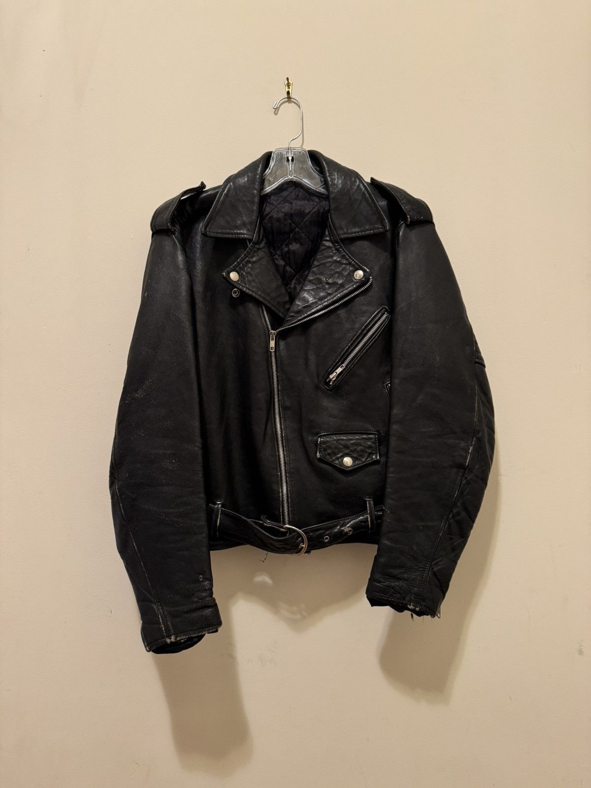 Vintage Leather Biker Jacket Size US M / EU 48-50 / 2 - 1 Thumbnail
