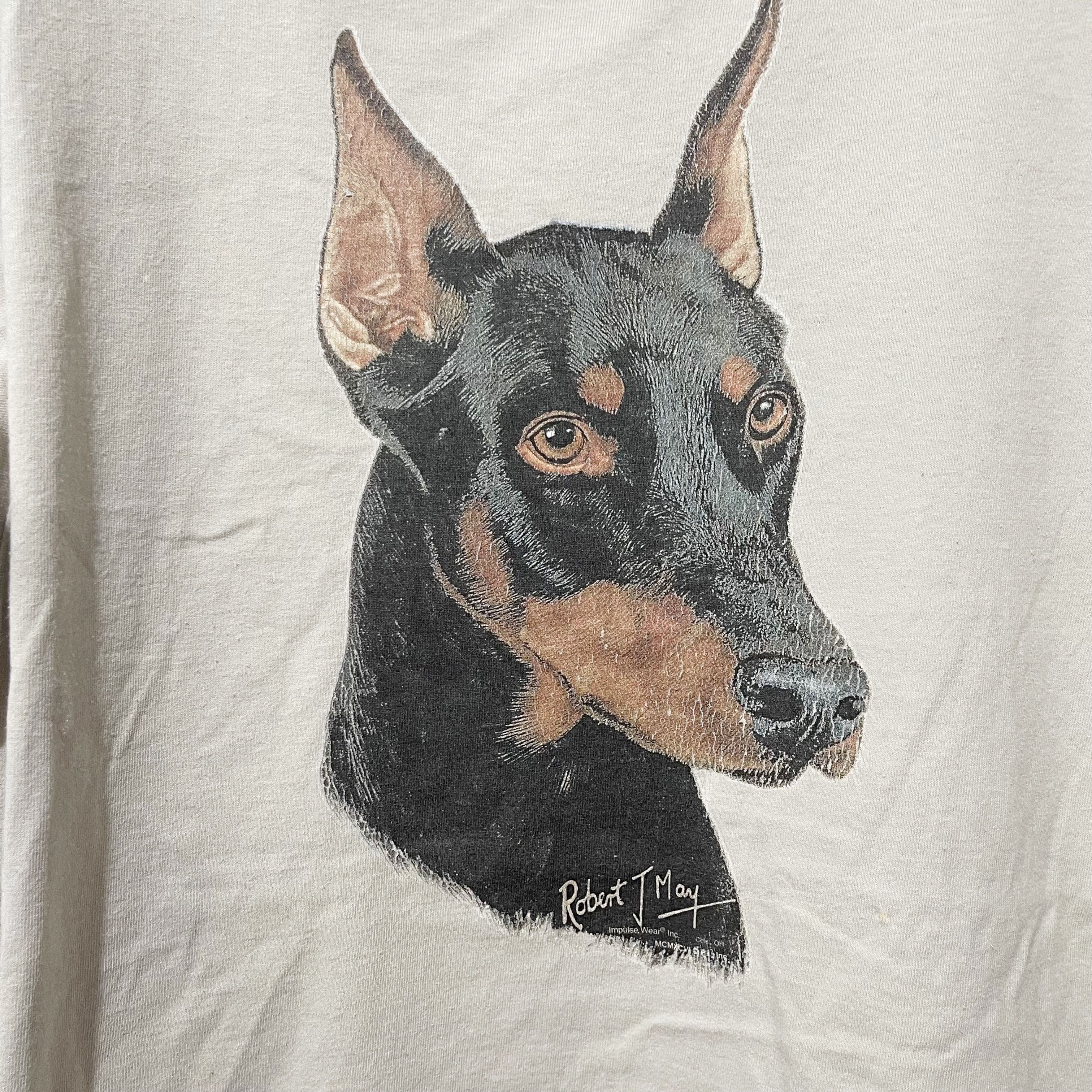 Vintage Vintage 90s Doberman Pinscher T-Shirt Size US M / EU 48-50 / 2 - 2 Thumbnail