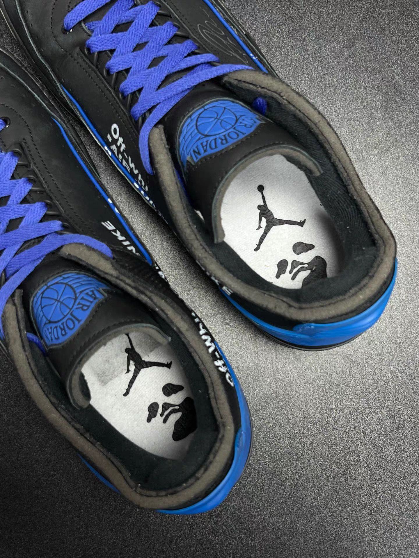 Nike Air Jordan 2 x OFF-WHITE Deconstructed Low Black Blue K15 Size US 12.5 / EU 45-46 - 4 Thumbnail