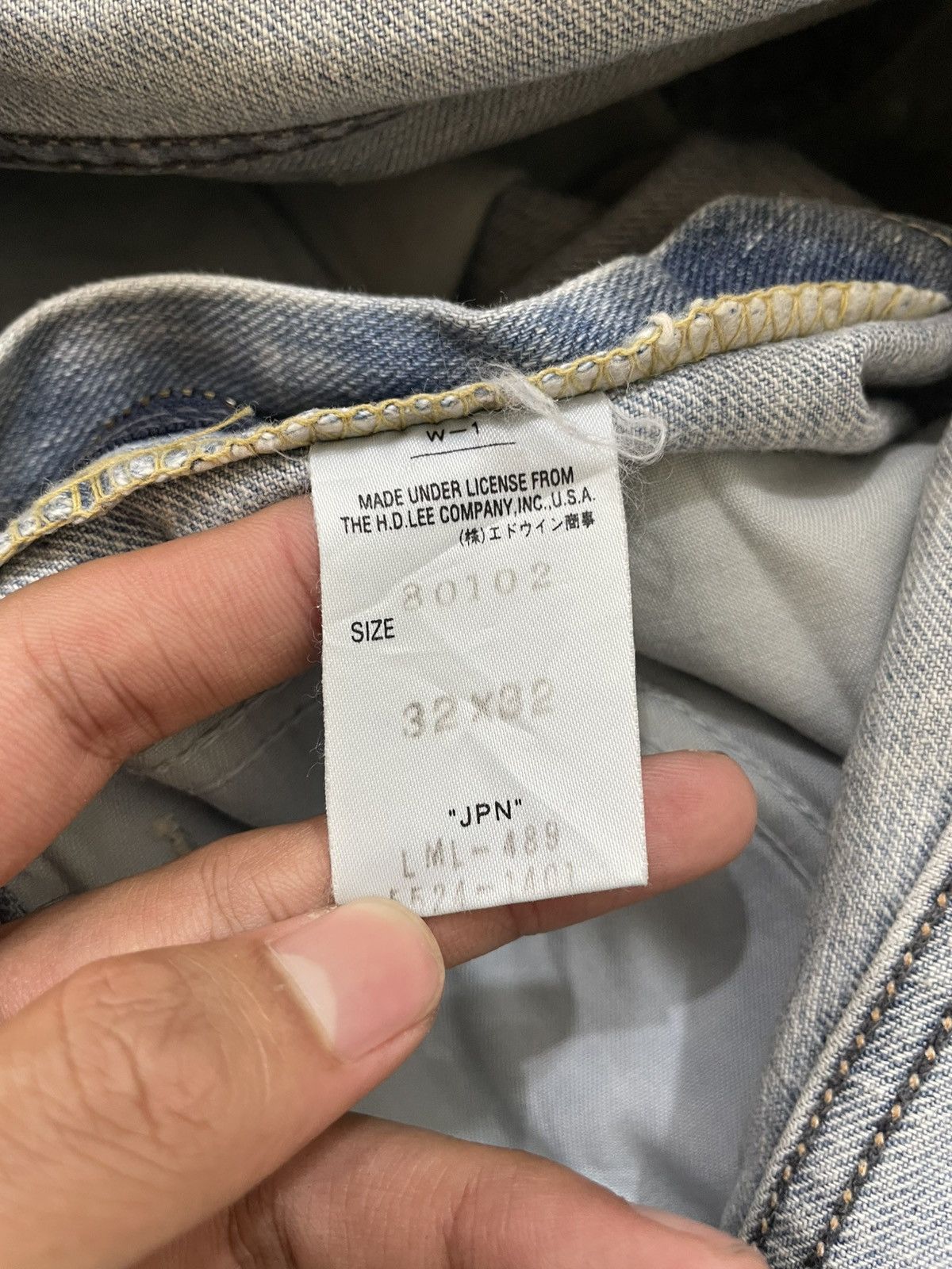 Japanese Brand 2000s Lee Rider Flare Denim Mudwash Blue Jeans If6was9 Y2K Size 31" - 6 Thumbnail
