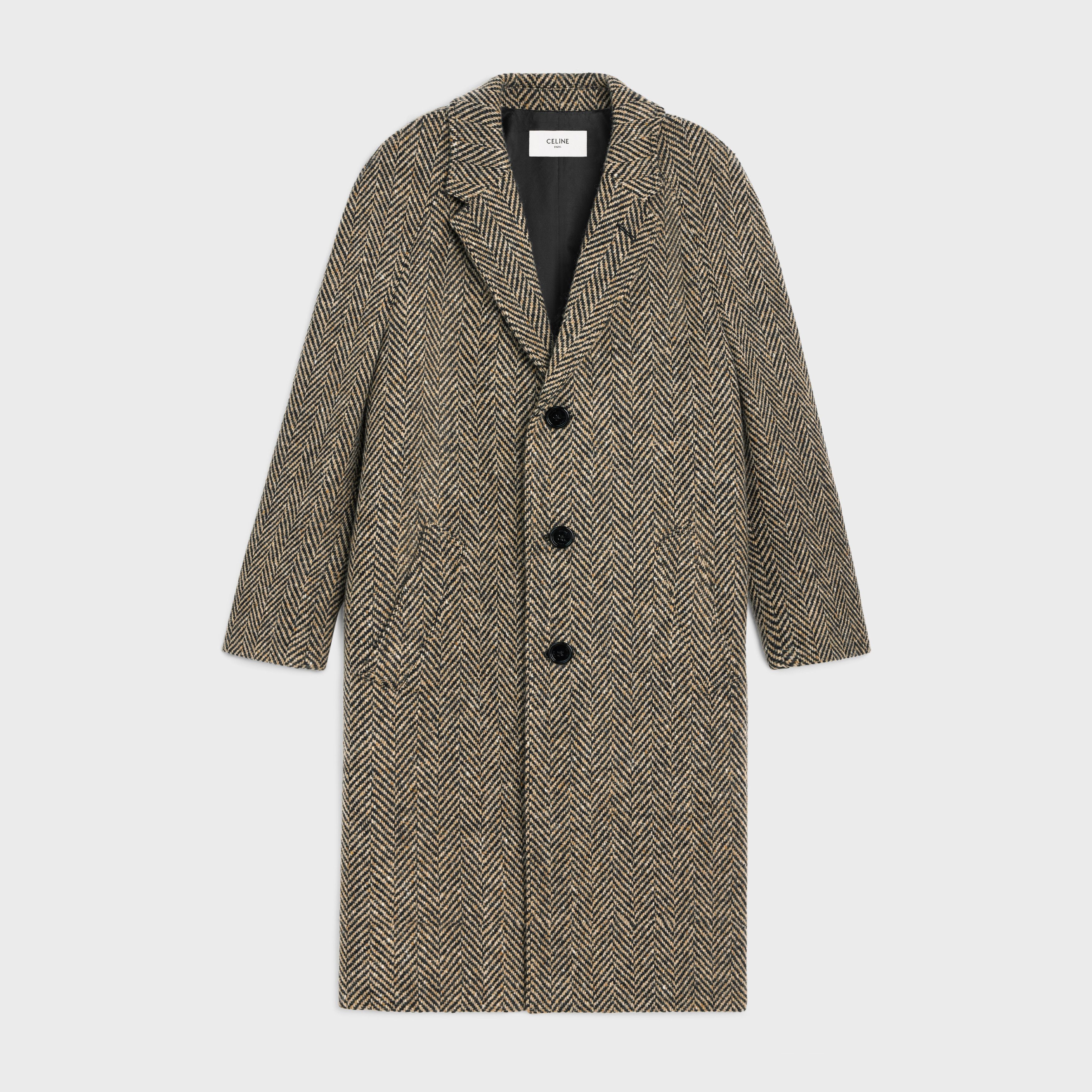 Celine mac coat in herringbone tweed Size US S / EU 44-46 / 1 - 1 Thumbnail