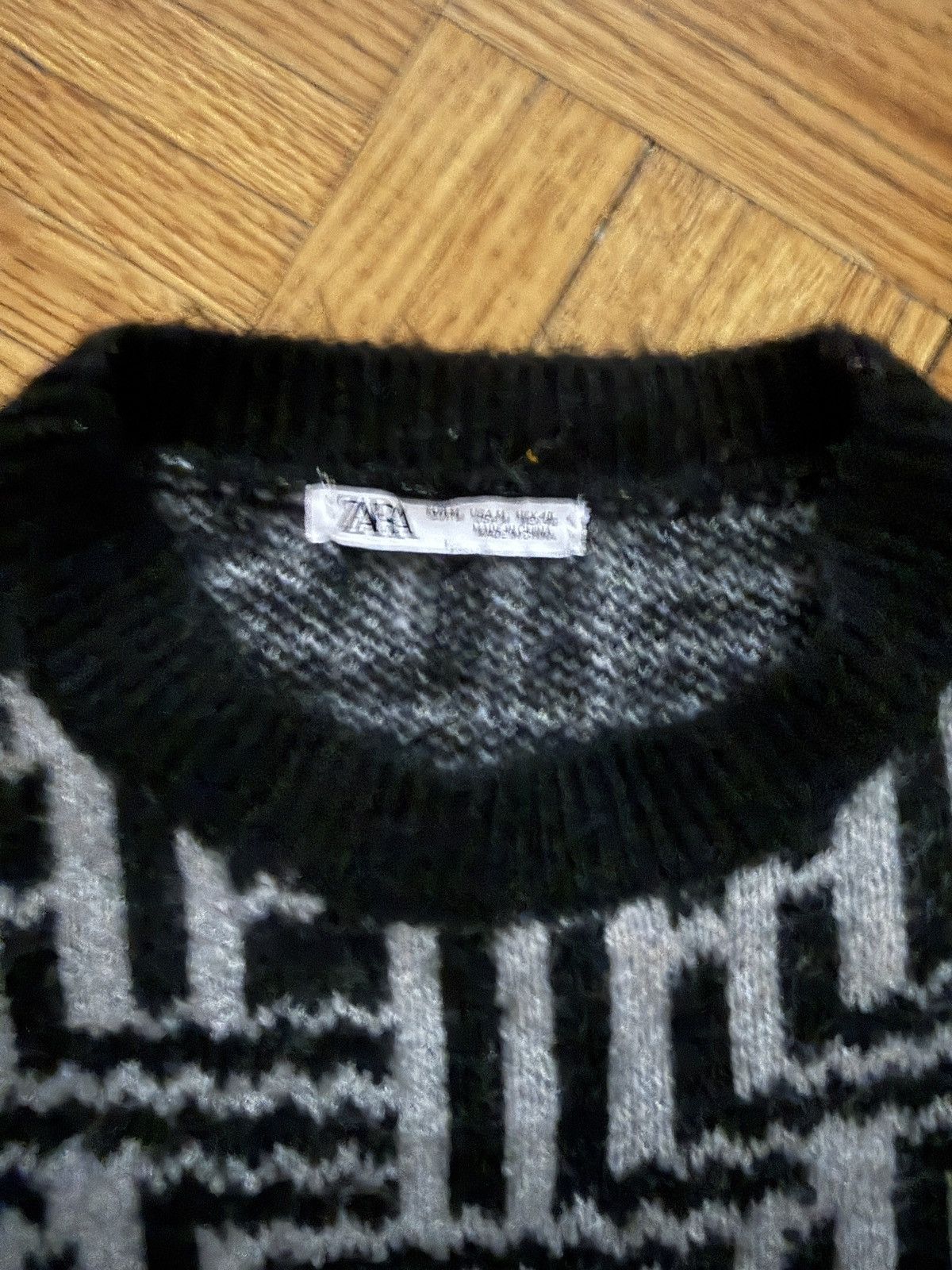 Zara Zara black and white pattern sweater Size US L / EU 52-54 / 3 - 2 Thumbnail