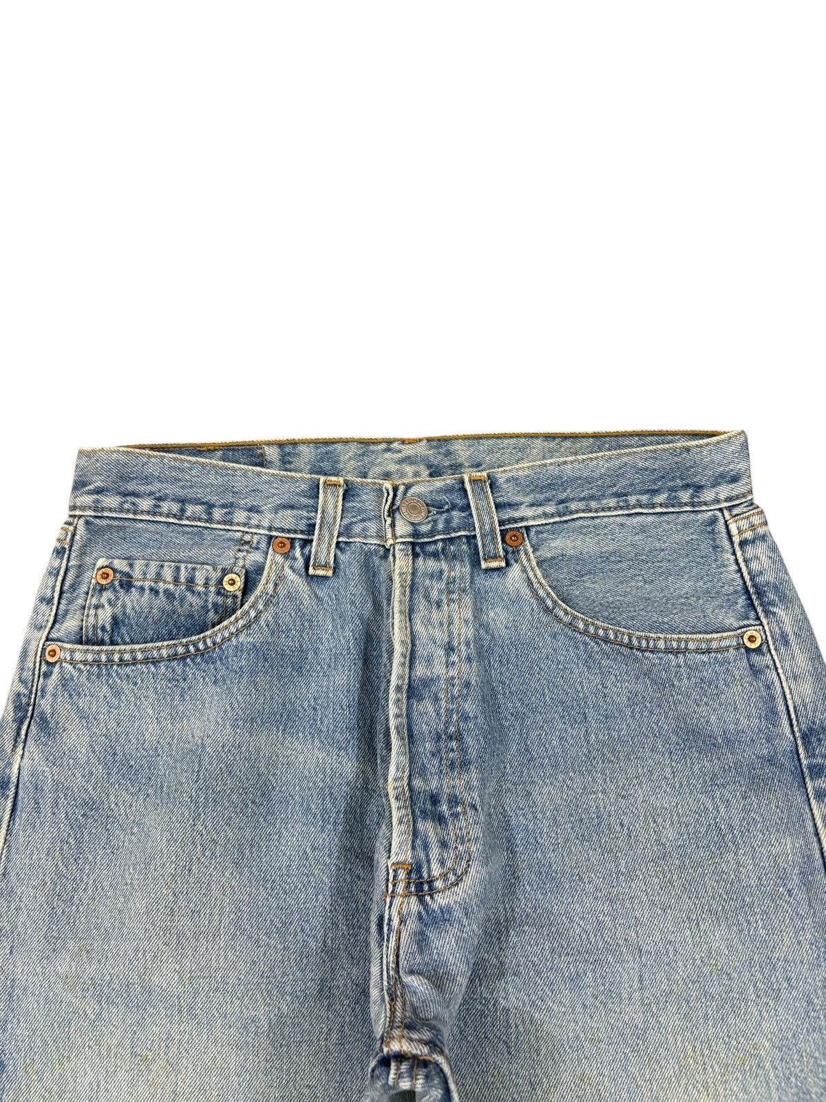 Levi's Vintage 90s Levis 501 Light Wash Distress Loose Baggy Jeans Size US 32 / EU 48 - 4 Thumbnail