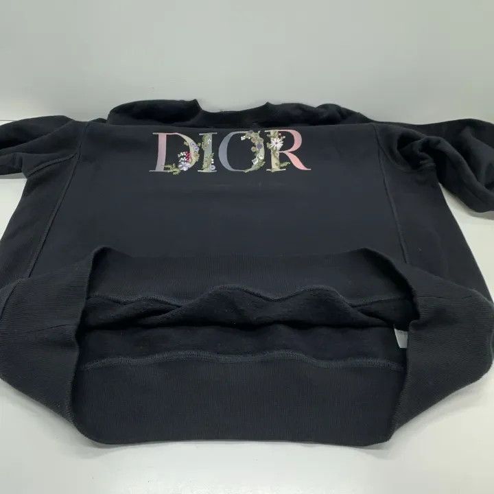 Dior Dior Dior Floral Embroidered Black Sweatshirt 0079-2507 Size US XXL / EU 58 / 5 - 7 Thumbnail