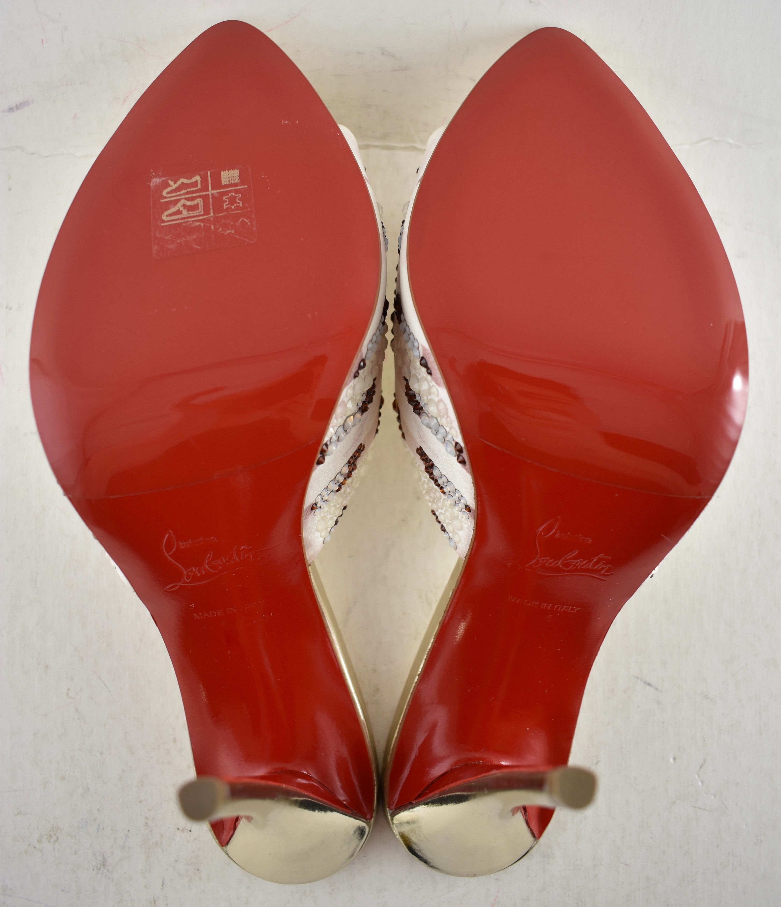 Christian Louboutin Miss Z Mule Gaagal Strass 100 Backless Sandal Heel Pump 40 Size US 10 / IT 40 - 23 Thumbnail