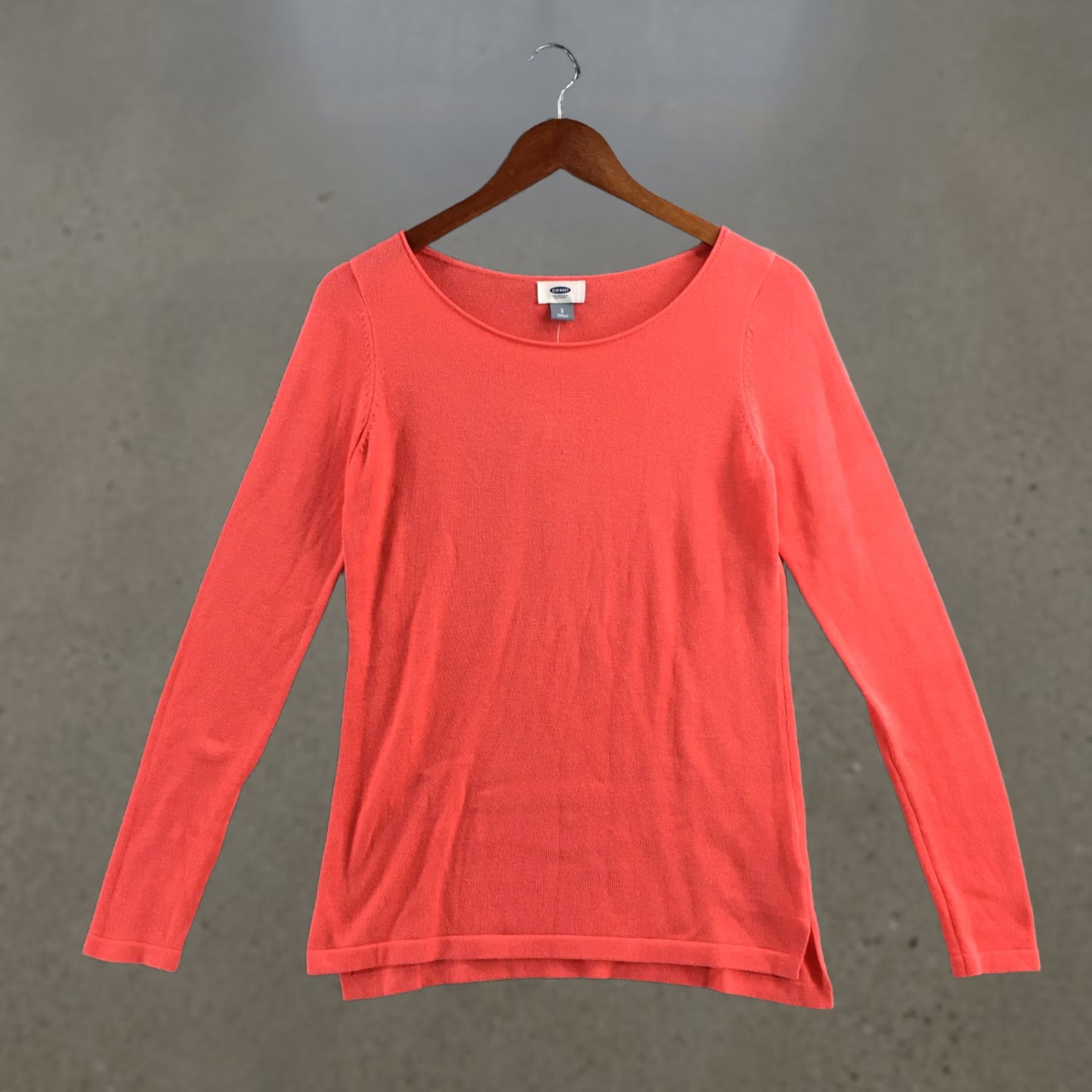 Old Navy Old Navy Womens S Coral Cotton Blend Crew Neck Long Sleeve Sweater Casual NEW Size S / US 4 / IT 40 - 1 Thumbnail