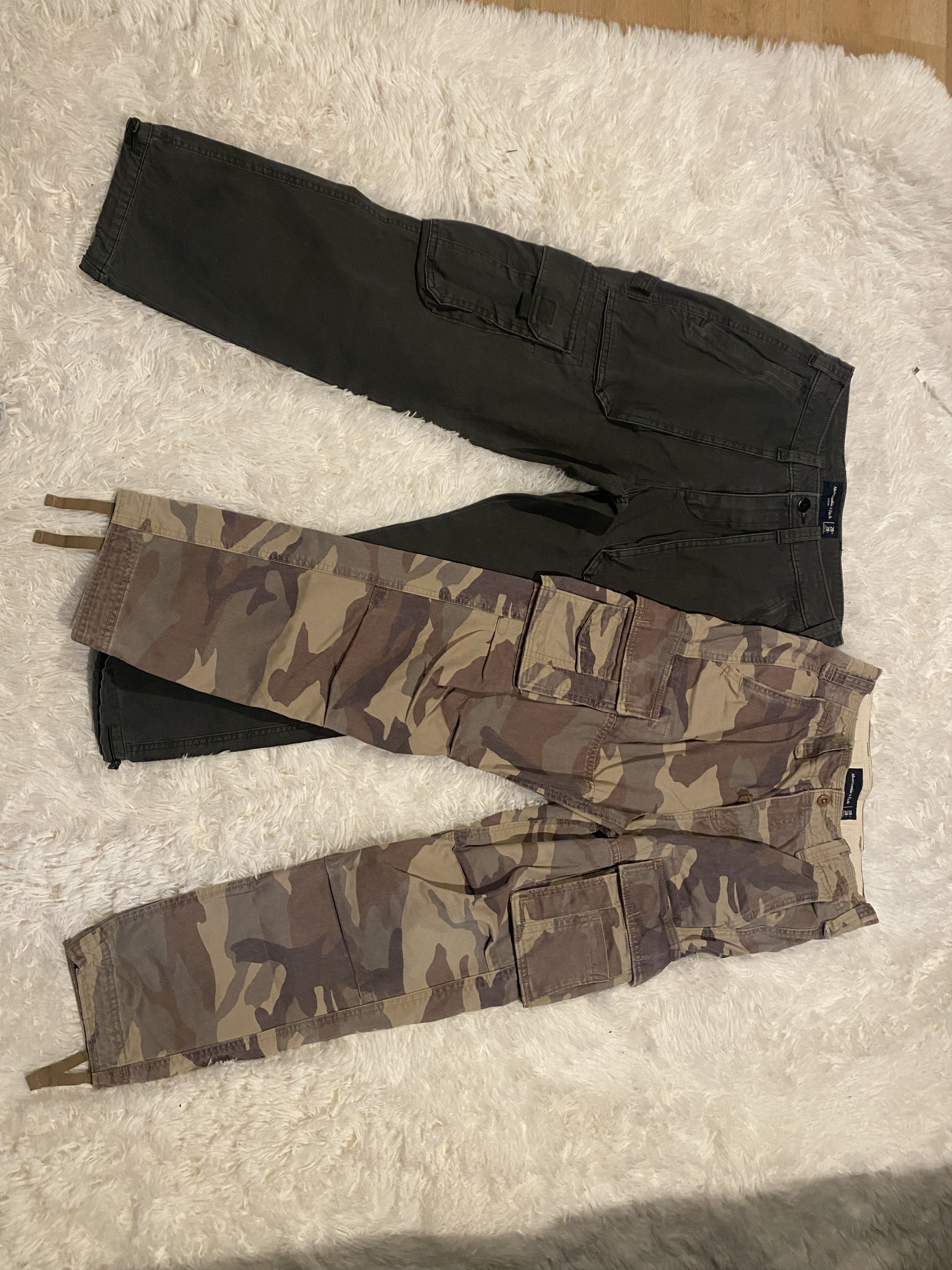 Abercrombie & Fitch Lot of 2 Abercrombie & Fitch Camo Cargo Pants Black Camofla Size US 28 / EU 44 - 3 Thumbnail