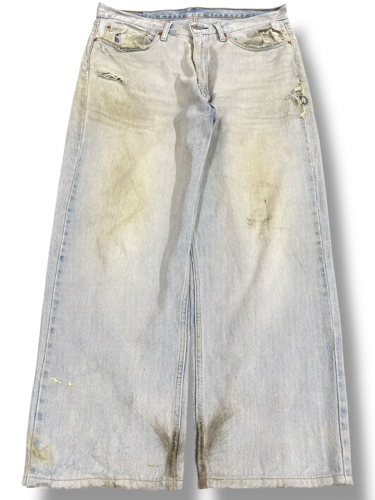 14th Addiction × Levi's × Levi's Vintage Clothing Levi’s Stay Loose Baggy Dirty Denim Size US 35 - 1 Thumbnail