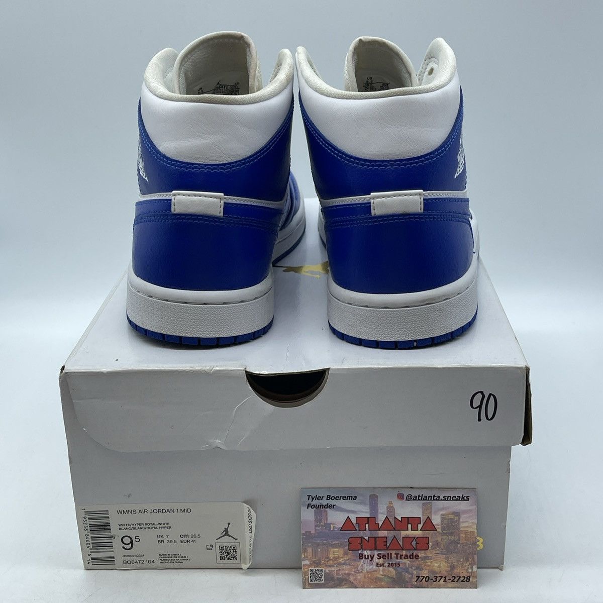 Jordan Brand Wmns Air Jordan 1 mid Kentucky blue Size US 9.5 / IT 39.5 - 3 Thumbnail