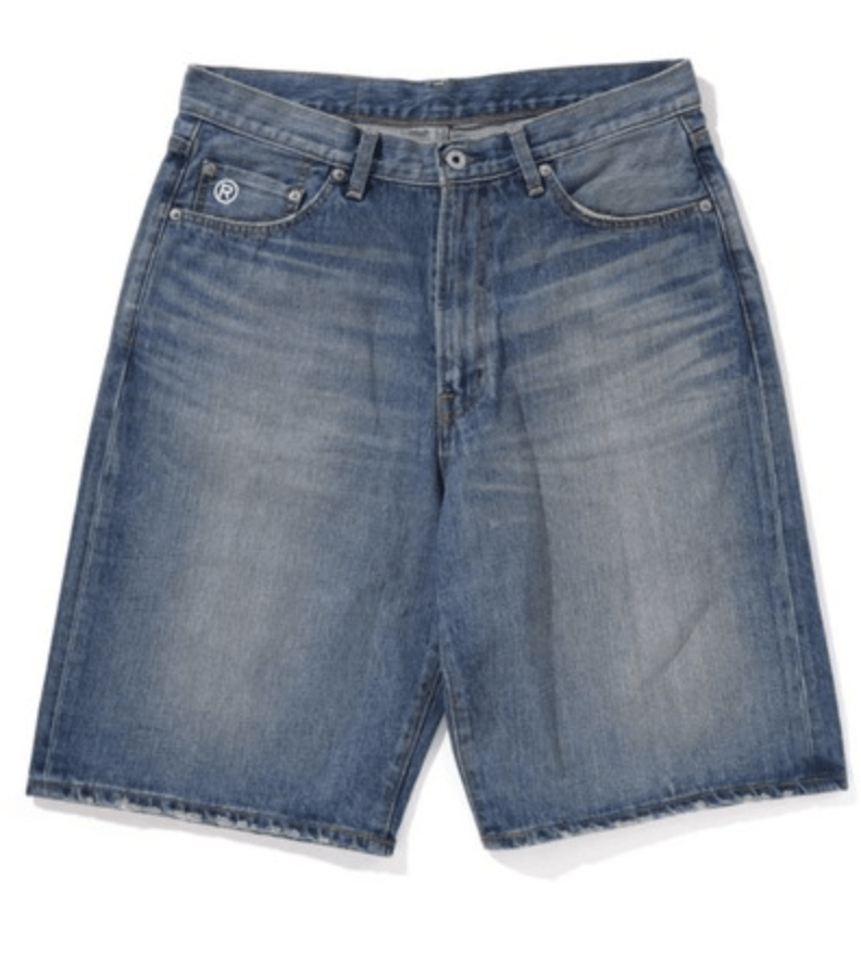 Number (N)ine bape ape COLLEGE RELAXED FIT 13 OZ DENIM SHORTS Size US 32 / EU 48 - 2 Thumbnail