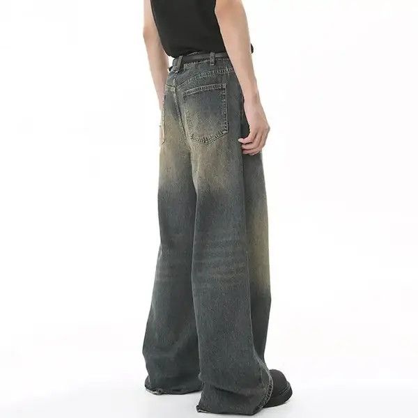 Designer × Japanese Brand Y2K Baggy Washed Street Casual Wide Leg Denim Size US 33 - 4 Thumbnail