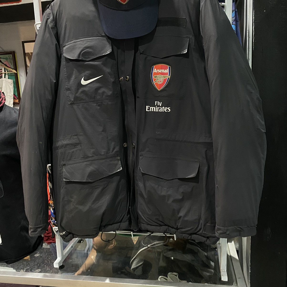 Nike Vintage Nike x Arsenal Puffer Zipper Jacket Free Cap❗️ Size US L / EU 52-54 / 3 - 4 Thumbnail