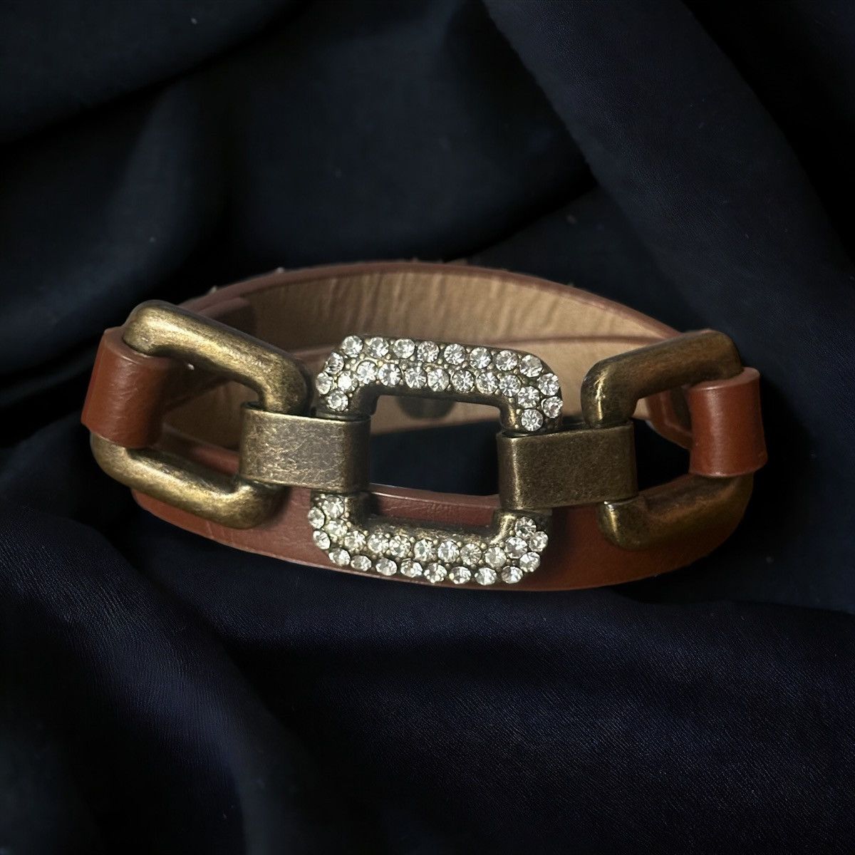 Express Express faux leather rhinestone wrap bracelet Size ONE SIZE - 5 Thumbnail