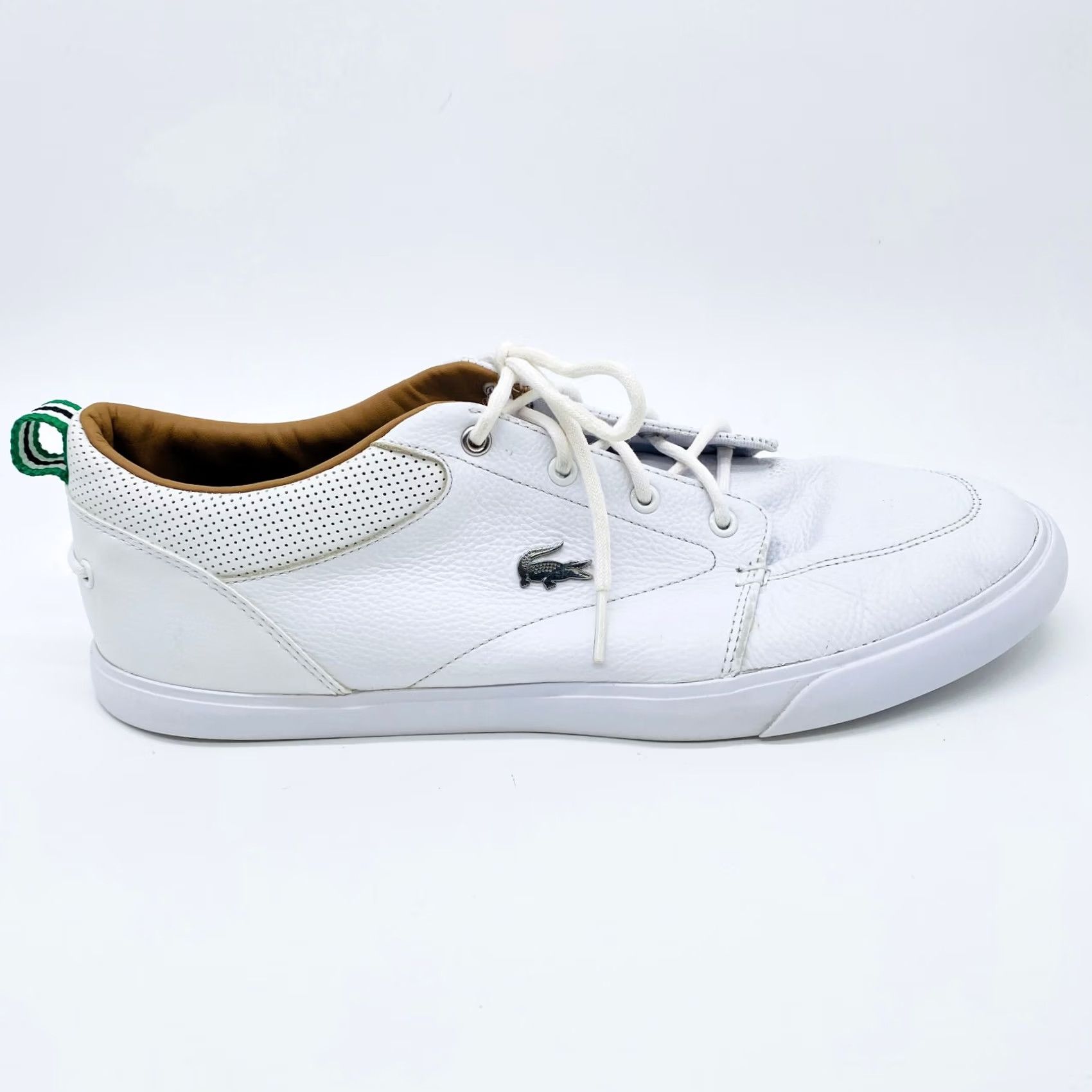 Lacoste Lacoste Bayliss 119 1 U Sneaker Men White Leather 10.5 Shoes Size US 11 / EU 44 - 6 Thumbnail