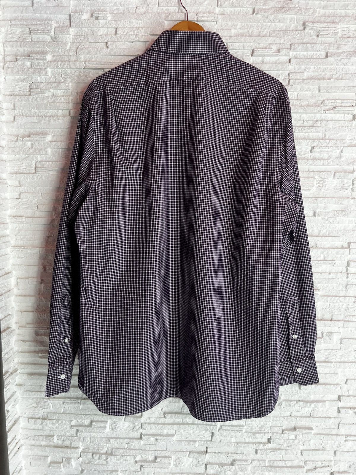 Polo Ralph Lauren Polo Ralph Lauren Purple Check Poplin Shirt 17 43 XL Cotton Size US XL / EU 56 / 4 - 3 Thumbnail
