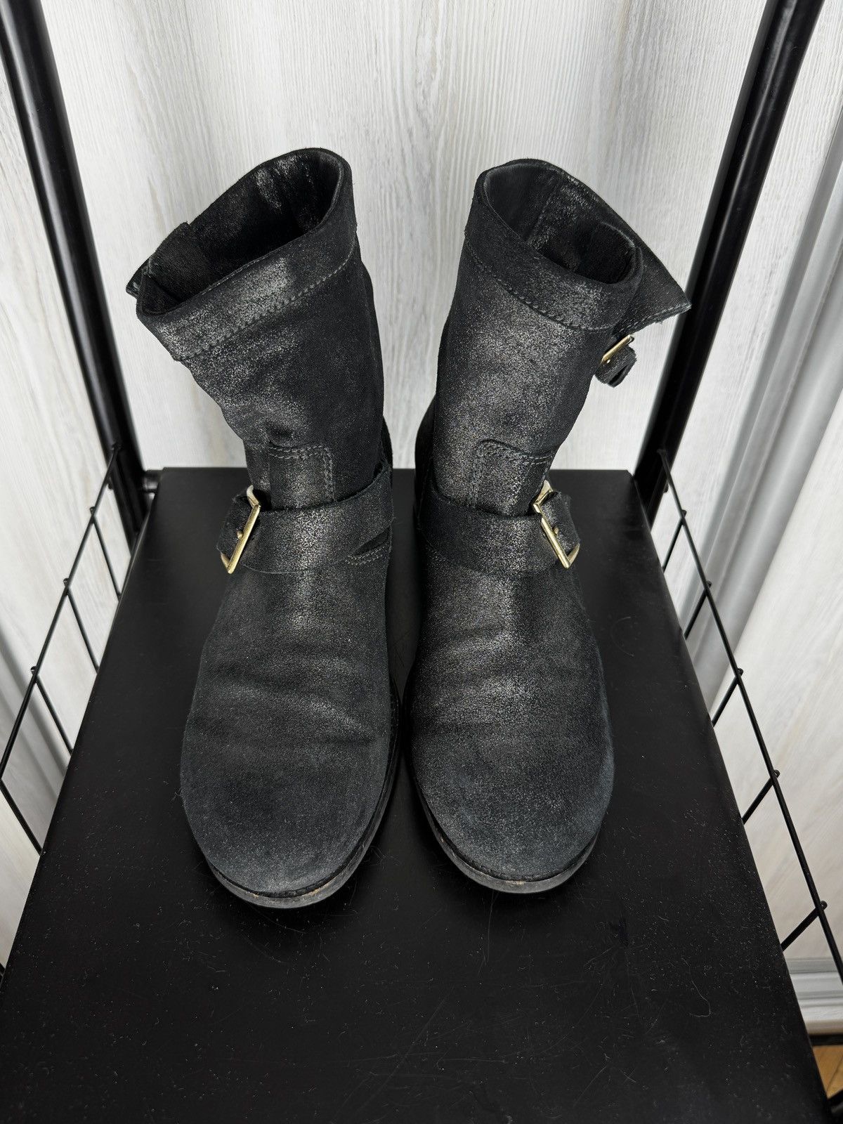 Jimmy Choo Jimmy Choo black leather shiny biker boots size 39.5 Size US 9.5 / IT 39.5 - 4 Thumbnail