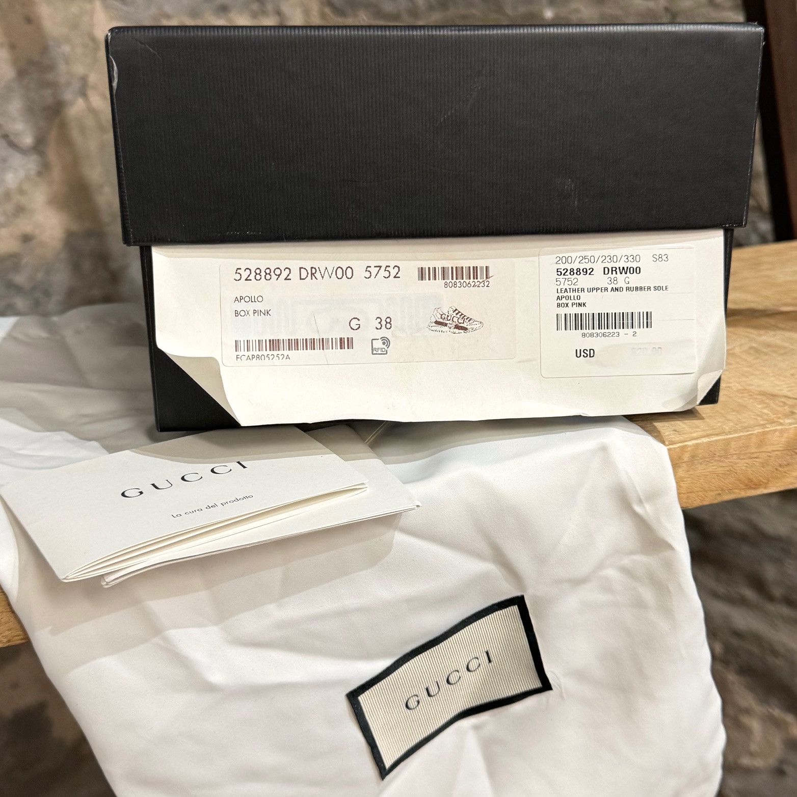 Gucci Gucci Box Pink Logo Rhyton Chunky Sneakers Size US 8 / IT 38 - 13 Thumbnail