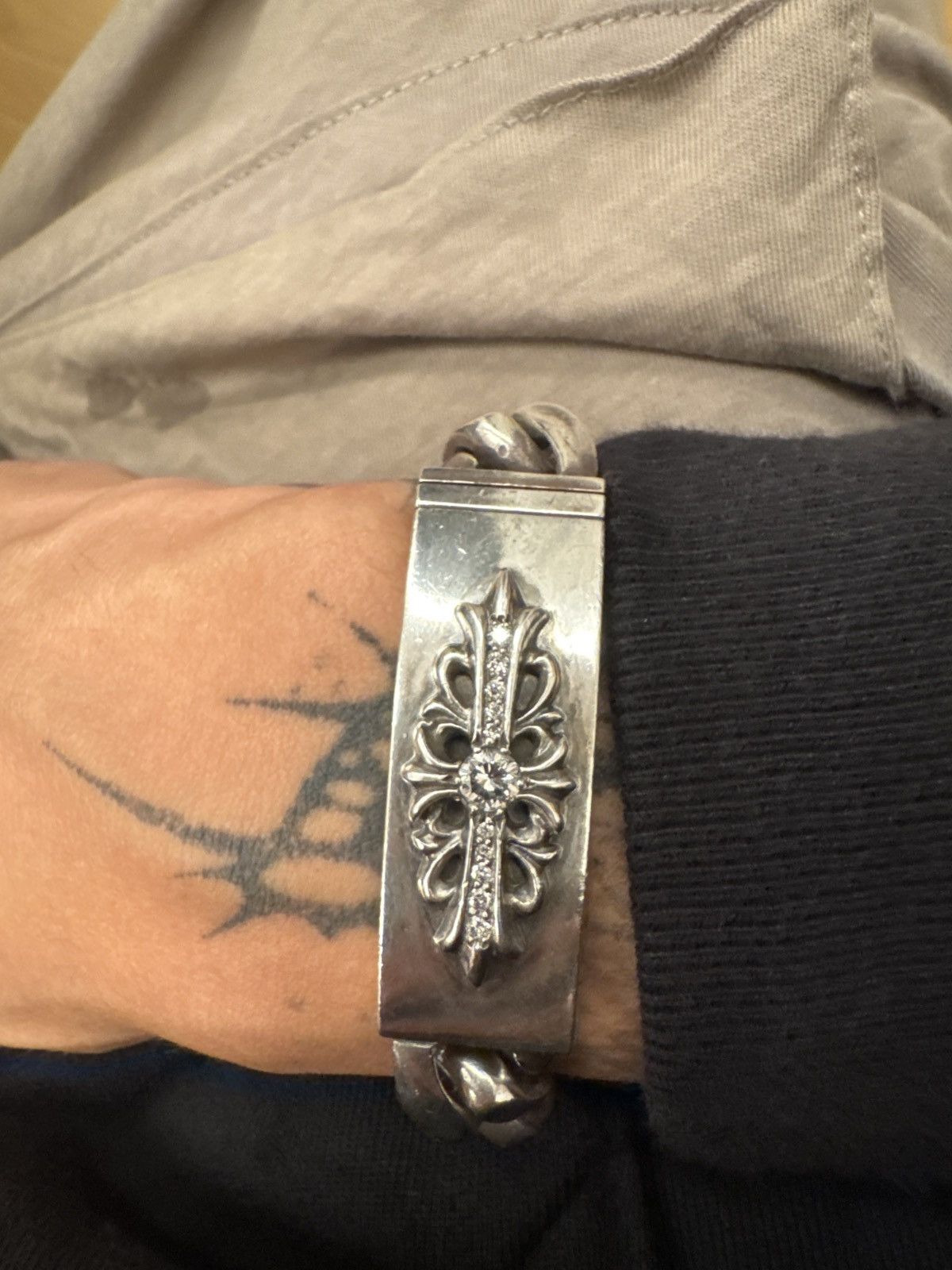 Chrome Hearts Cross id diamond bracelet Size ONE SIZE - 1 Thumbnail