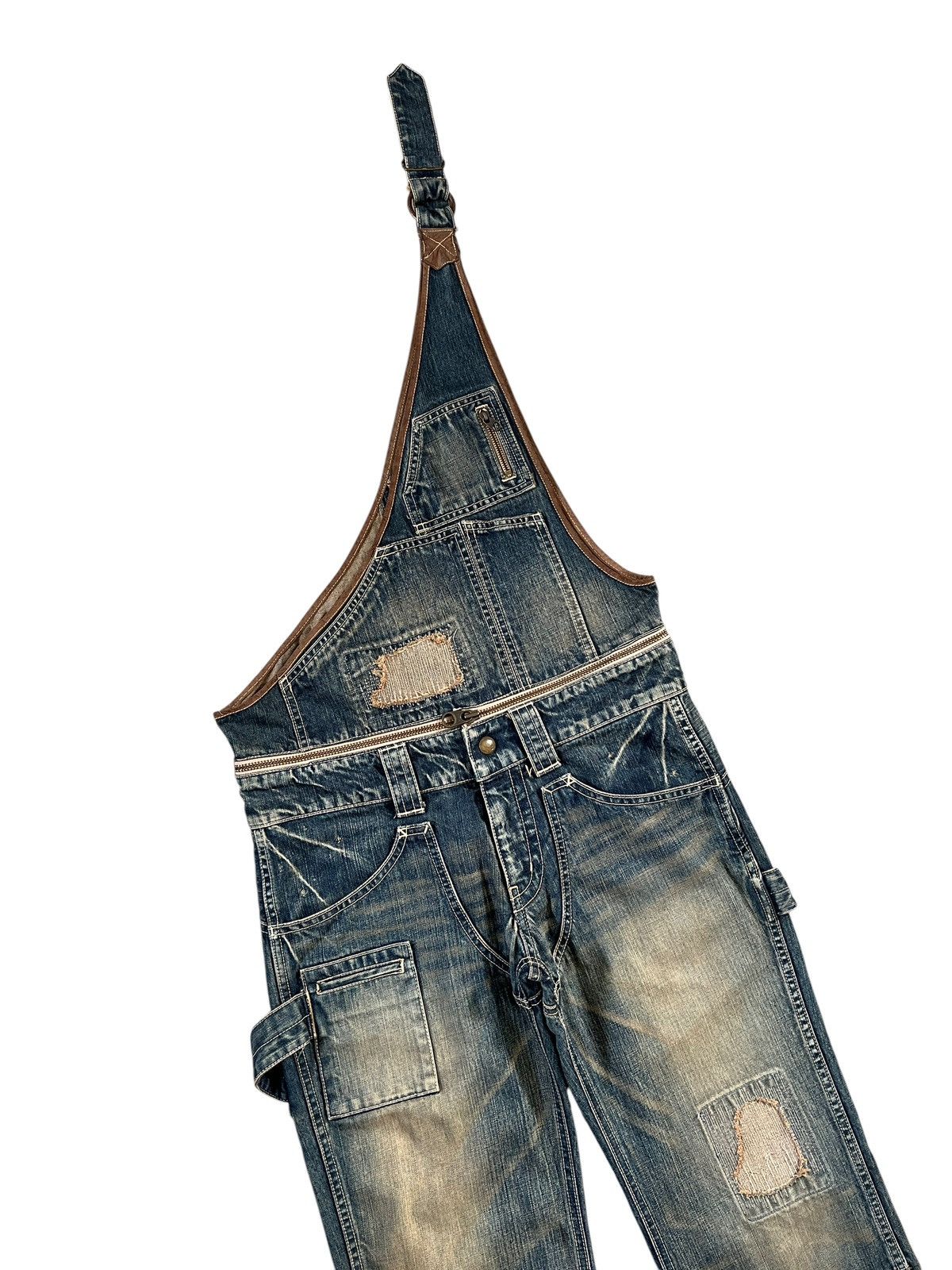 If Six Was Nine × Japanese Brand × Le Grande Bleu (L.G.B.) Vintage 90s Rise Rily 🇯🇵 2 in 1 Overalls Size US 34 / EU 50 - 5 Thumbnail