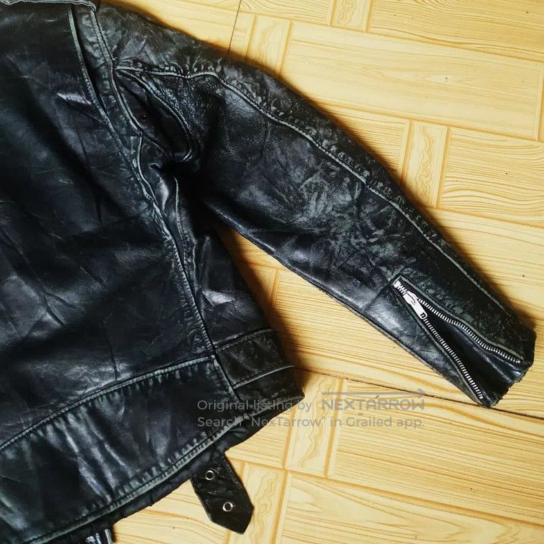 Schott Schott Heavy cowhide cable-stayed motorcycle leather jacke Size US XXS / EU 40 - 6 Thumbnail