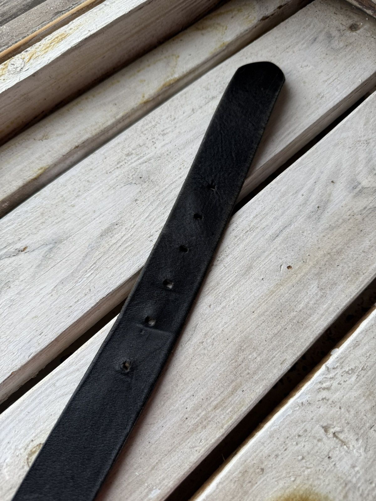Diesel × Vintage Vintage DIESEL COWBOY metal logo Leather Belt Avant Garde Size ONE SIZE - 4 Thumbnail