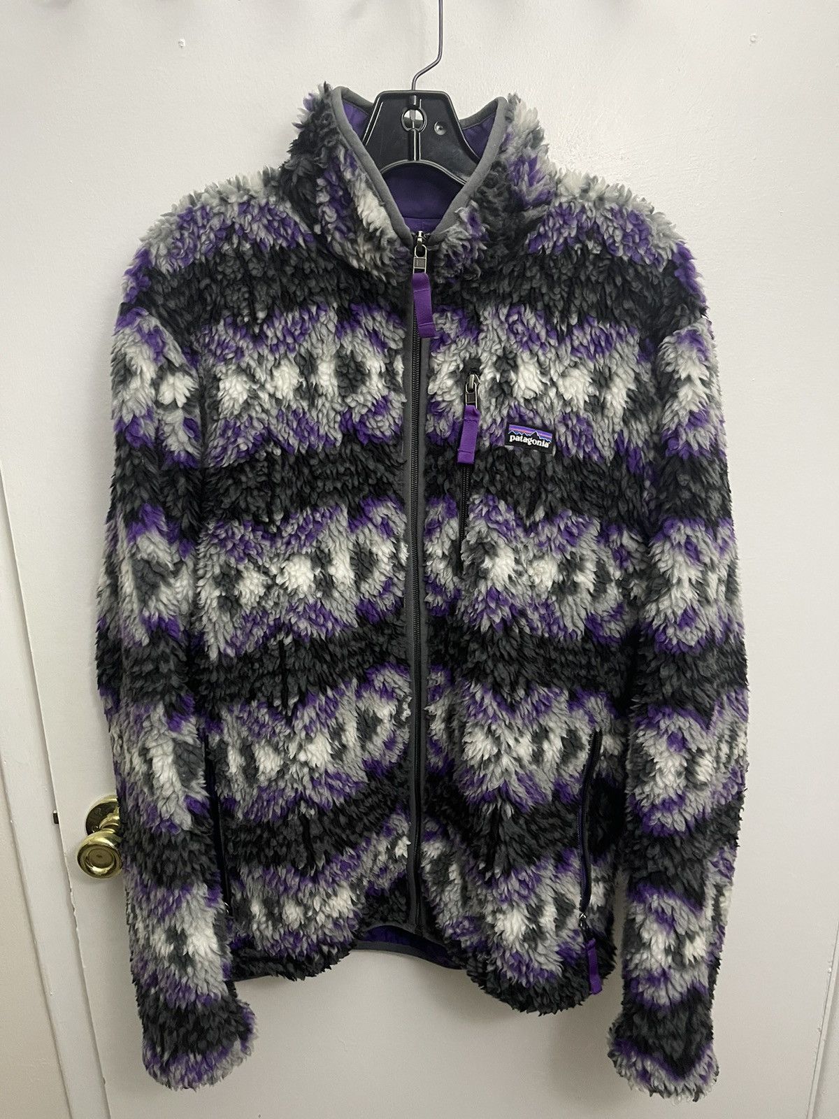 image of 2013 Patagonia Retro X Fleece Aztec in Purple, Men's (Size Medium)
