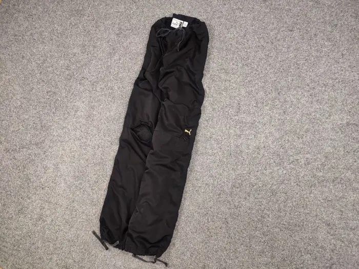 Puma Vintage Puma Logo Zip Knees Black track Pants Y2K Style Size US 32 / EU 48 - 3 Thumbnail