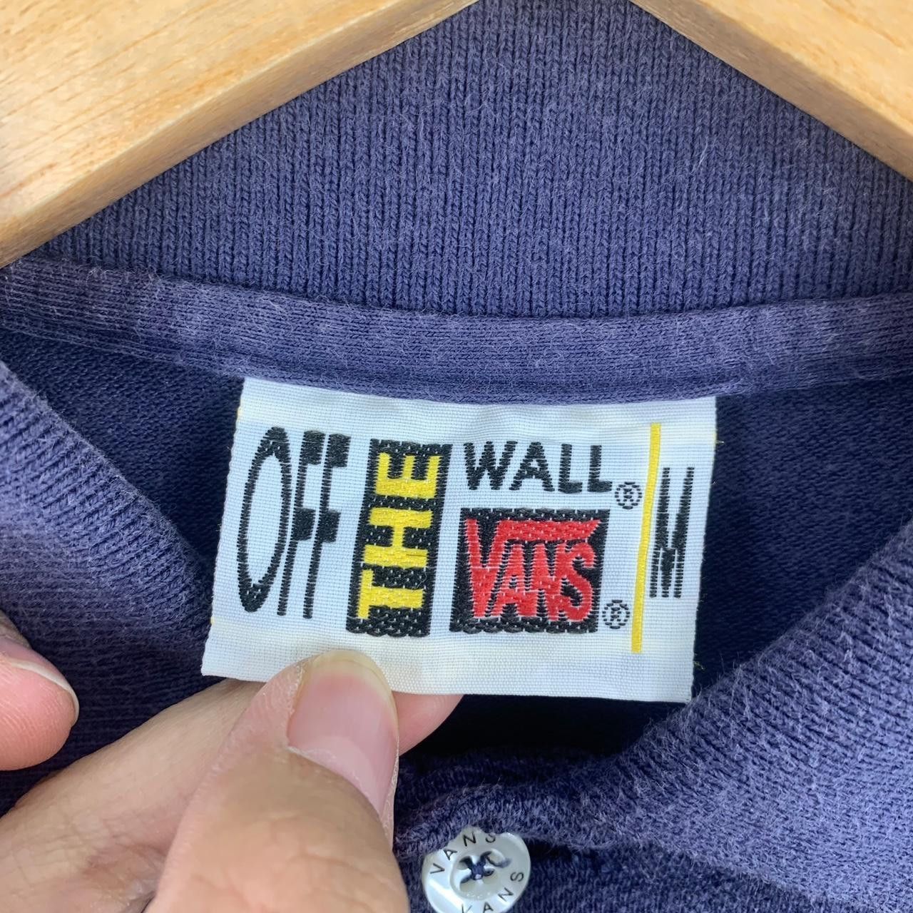 Vintage Vintage VANS OFF THE WALL Skateboard Polo Tee Shirt Size US M / EU 48-50 / 2 - 3 Thumbnail