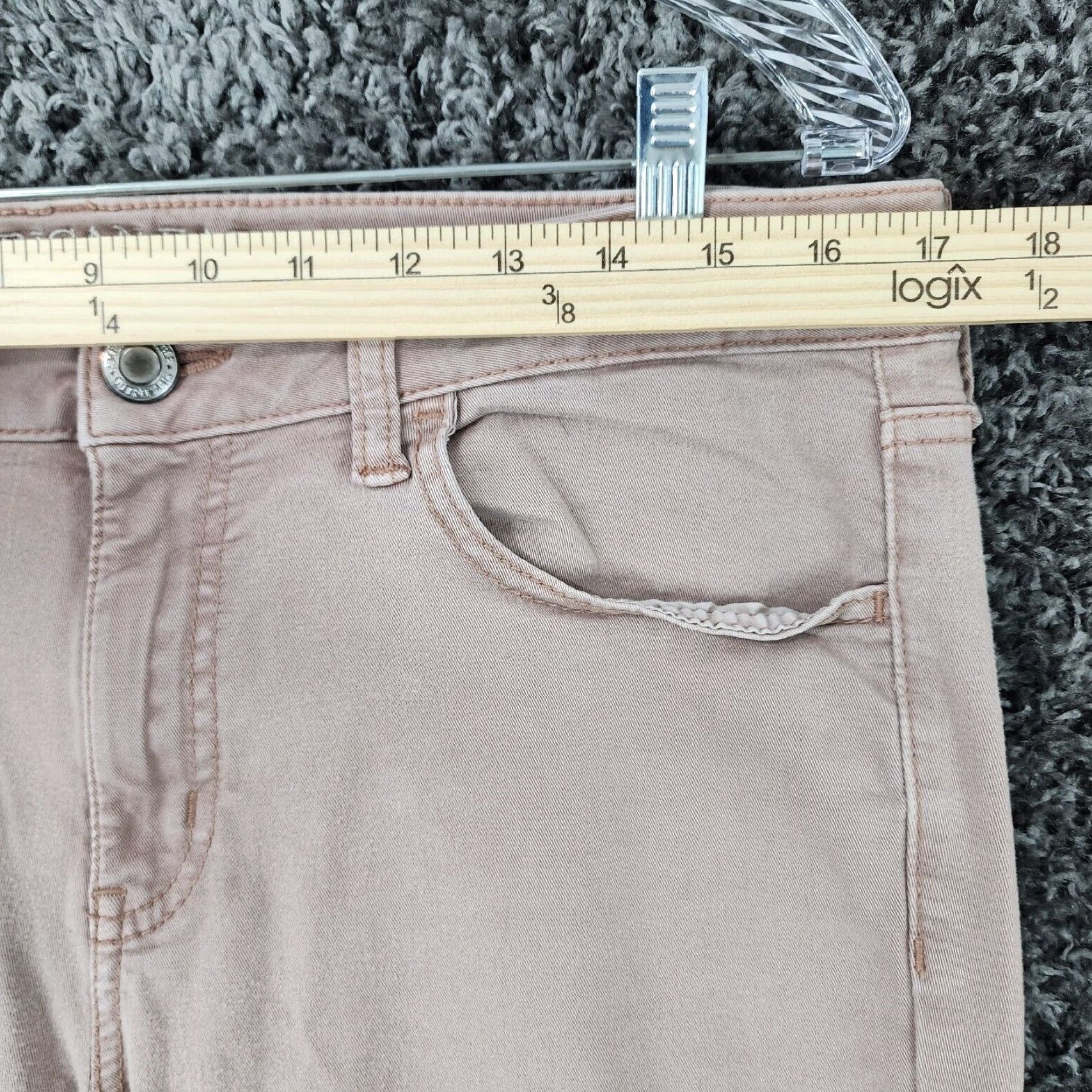 American Eagle Outfitters American Eagle Jeans Womens 14 Pink 34W x 28L Super Stretch Jeggings Size 36" / US 14 / IT 50 - 5 Thumbnail