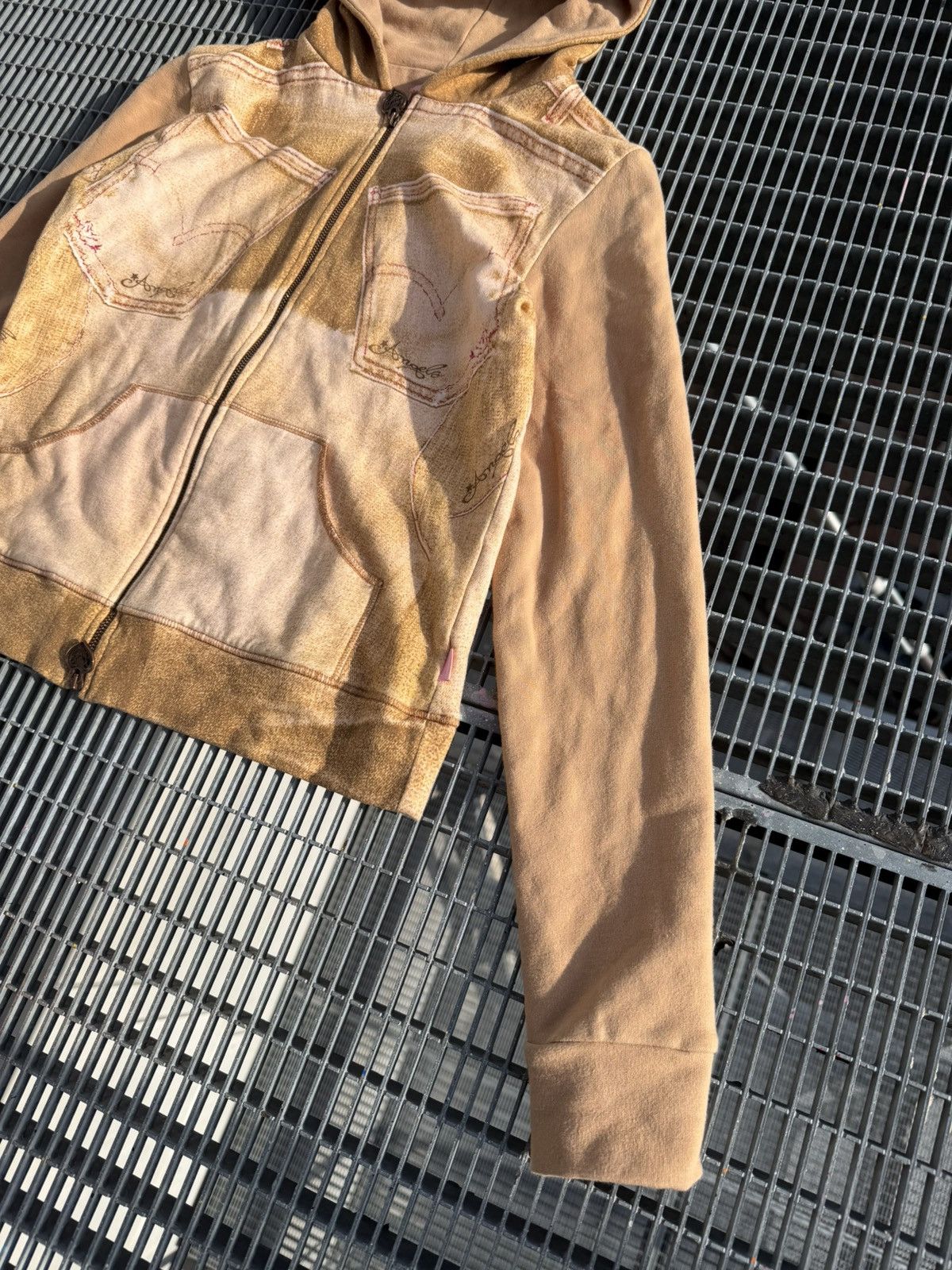 Roberto Cavalli Roberto Cavalli Angeles Overprinted Y2K Zip Hoodie Size XS / US 0-2 / IT 36-38 - 3 Thumbnail
