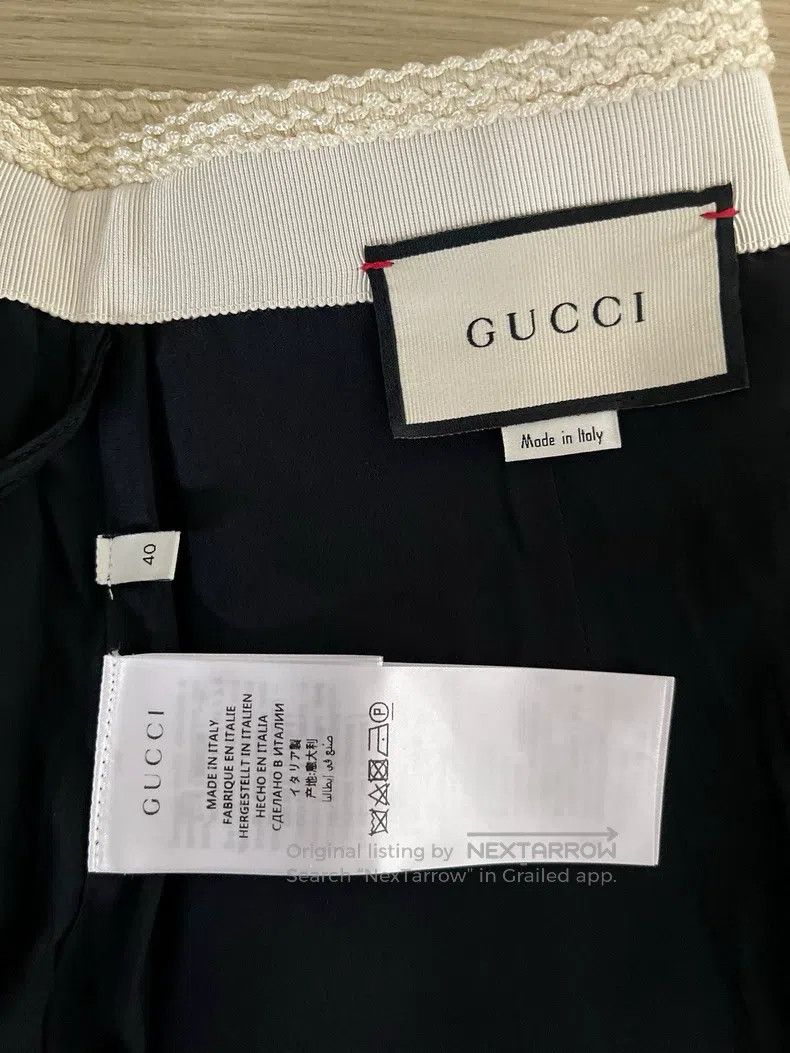Gucci Gucci Classic black and white old-flowered skirt Size 26" / US 2 / IT 38 - 3 Thumbnail