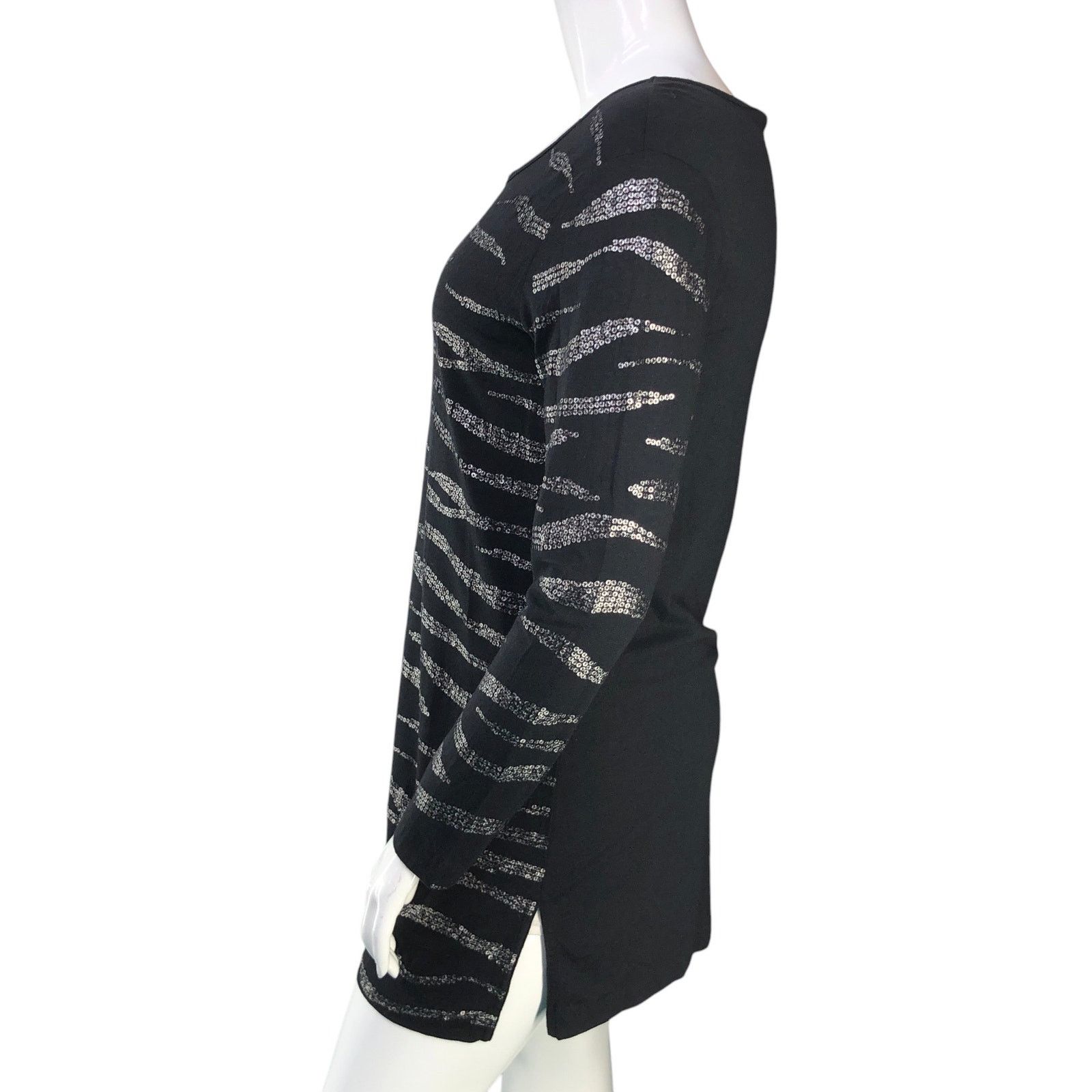 Vass Joan Vass Size 2 US 12/14 Tunic Top Animal Pattern Sequin Size XL / US 12-14 / IT 48-50 - 5 Thumbnail