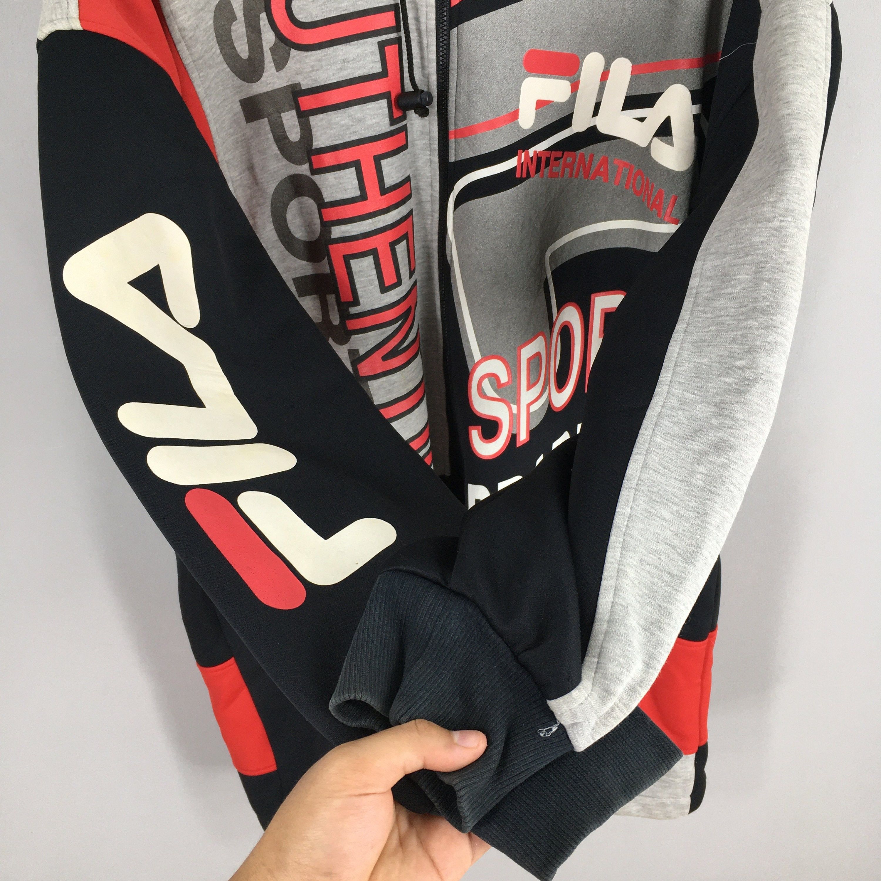 Fila Vintage 90's Fila Sherpa Hoodie Parka Winter Jacket XLarge Size US XL / EU 56 / 4 - 4 Thumbnail