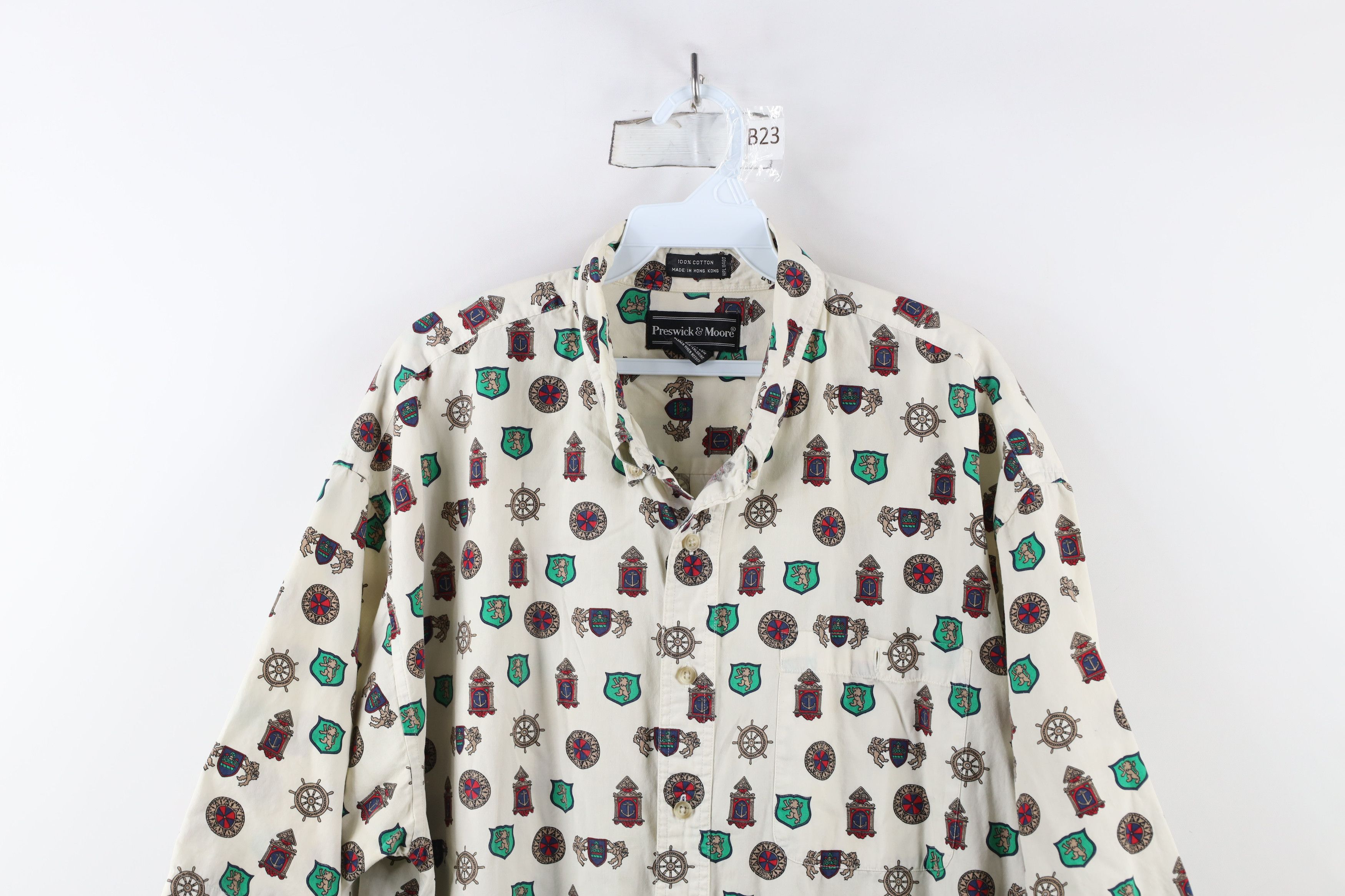 Vintage Vintage 90s Streetwear All Over Print Button Down Shirt Size US XL / EU 56 / 4 - 2 Thumbnail