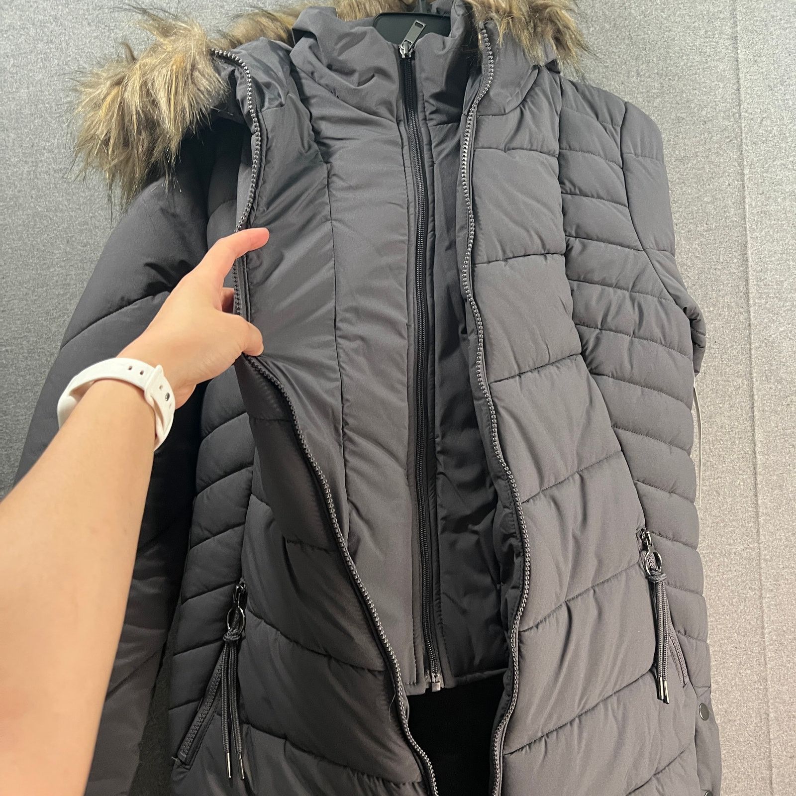 Other Maralyn & Me Women's Winter Outerwear Coat Gray Hood Size S Size S / US 4 / IT 40 - 12 Thumbnail