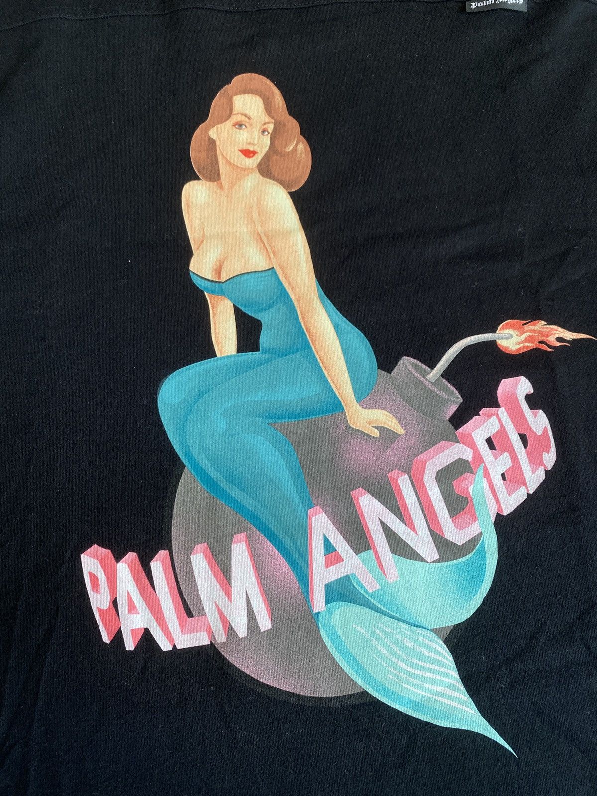 Palm Angels Palm angels mermaid bomb tee black oversize Size US M / EU 48-50 / 2 - 3 Thumbnail