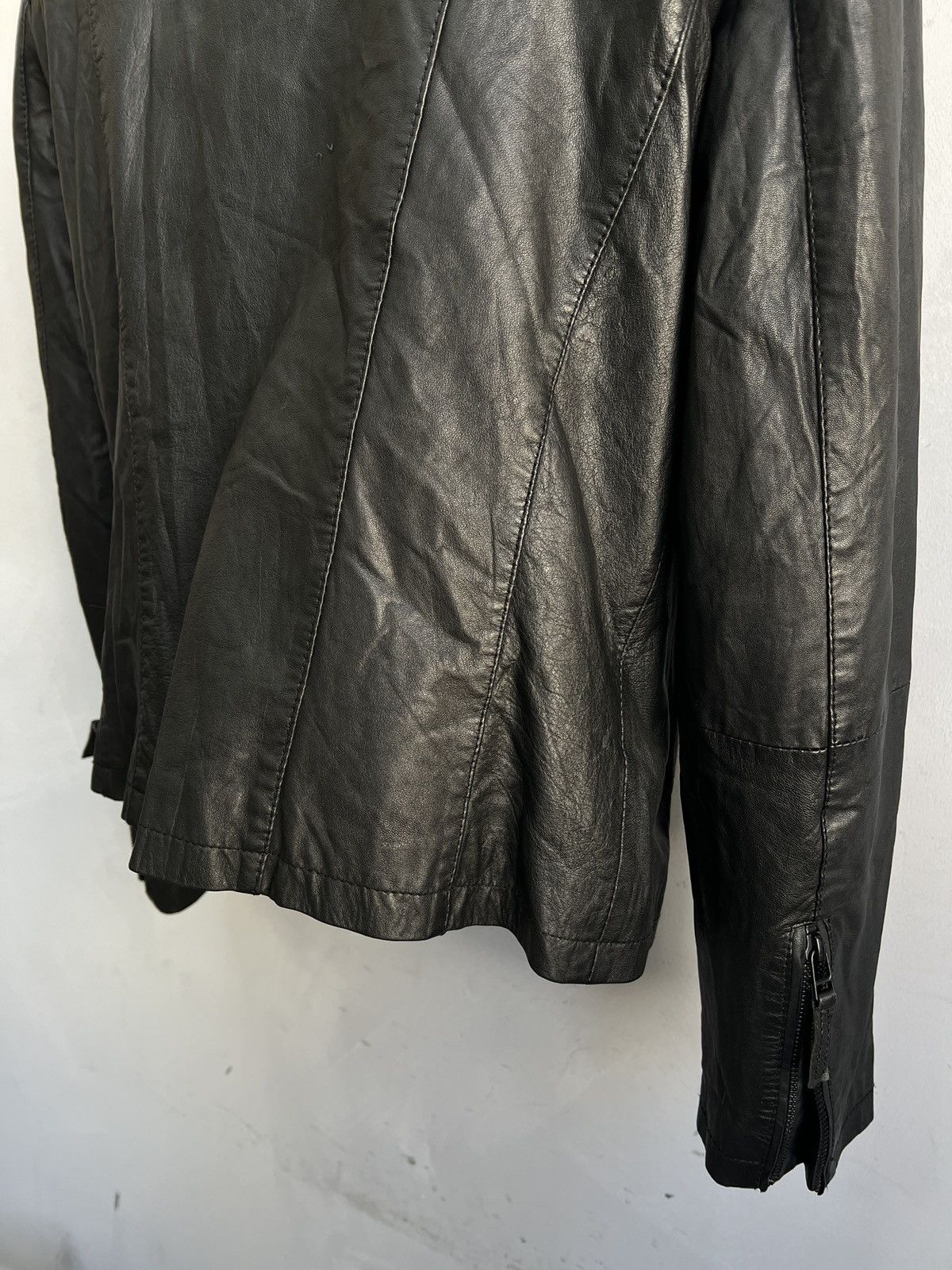 14th Addiction Black Leather biker Jacket Vintage 14th addiction style y2k Size US M / EU 48-50 / 2 - 10 Thumbnail