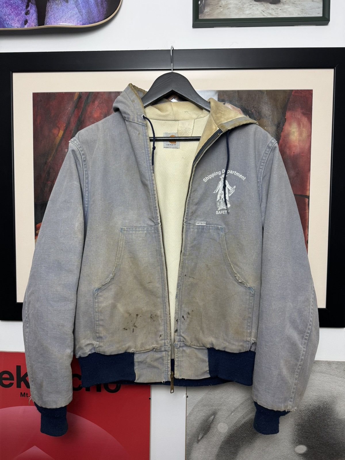 Carhartt Vintage 90s Carhartt Active Jacket Detroit Distressed Work Size US M / EU 48-50 / 2 - 2 Thumbnail